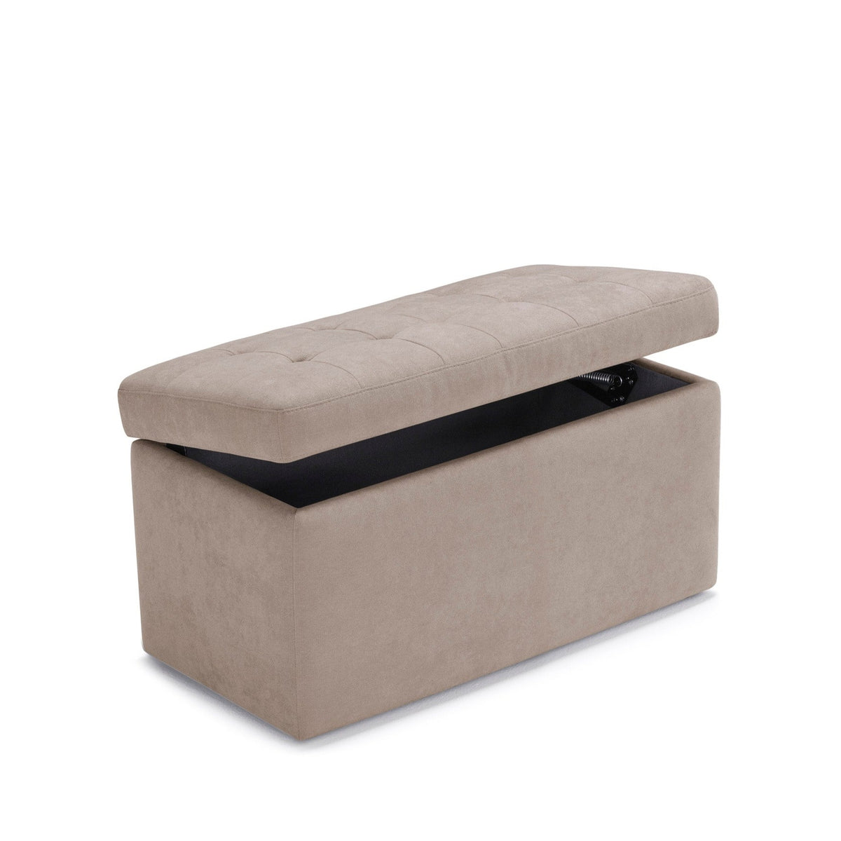 Panca Contenitore Made in Italy Trapuntata in Tessuto Cinigliato Camel modello VALSURA