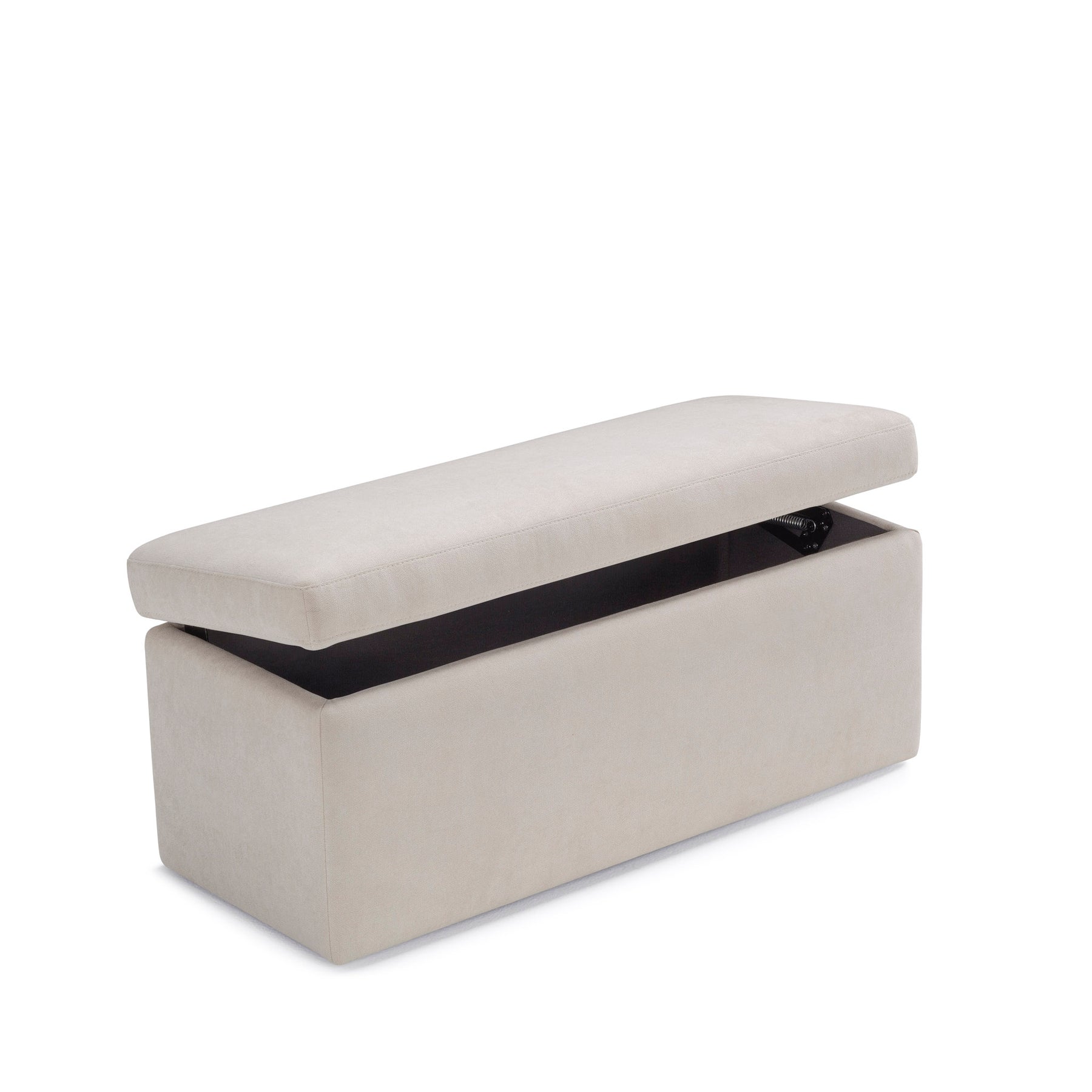 Panca Contenitore Made in Italy in Tessuto Cinigliato Beige - VIANA