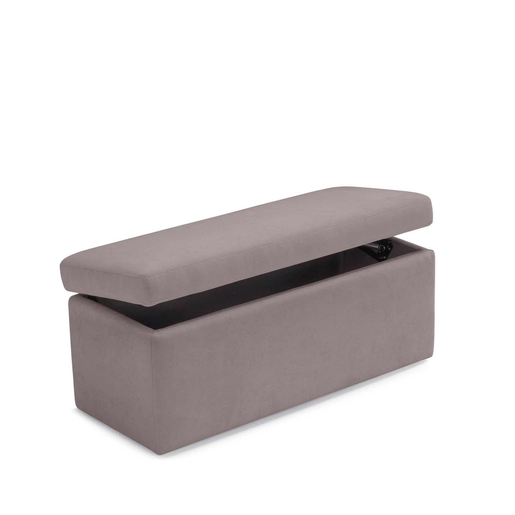 Panca Contenitore Made in Italy in Tessuto Cinigliato Tortora - VIANA