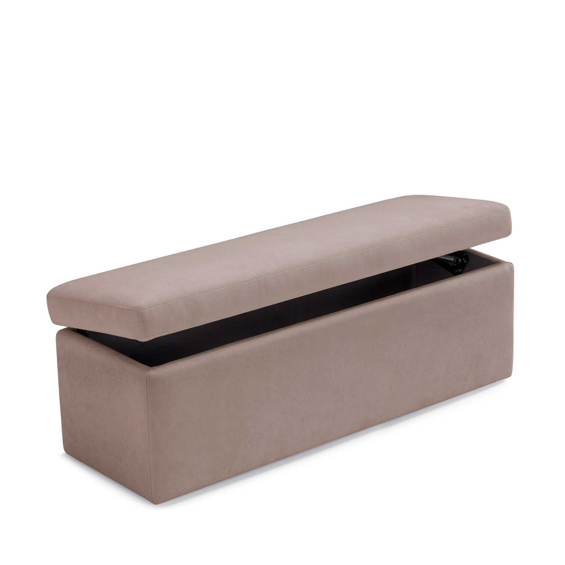 Panca Contenitore Made in Italy in Tessuto Cinigliato Camel - VIANA
