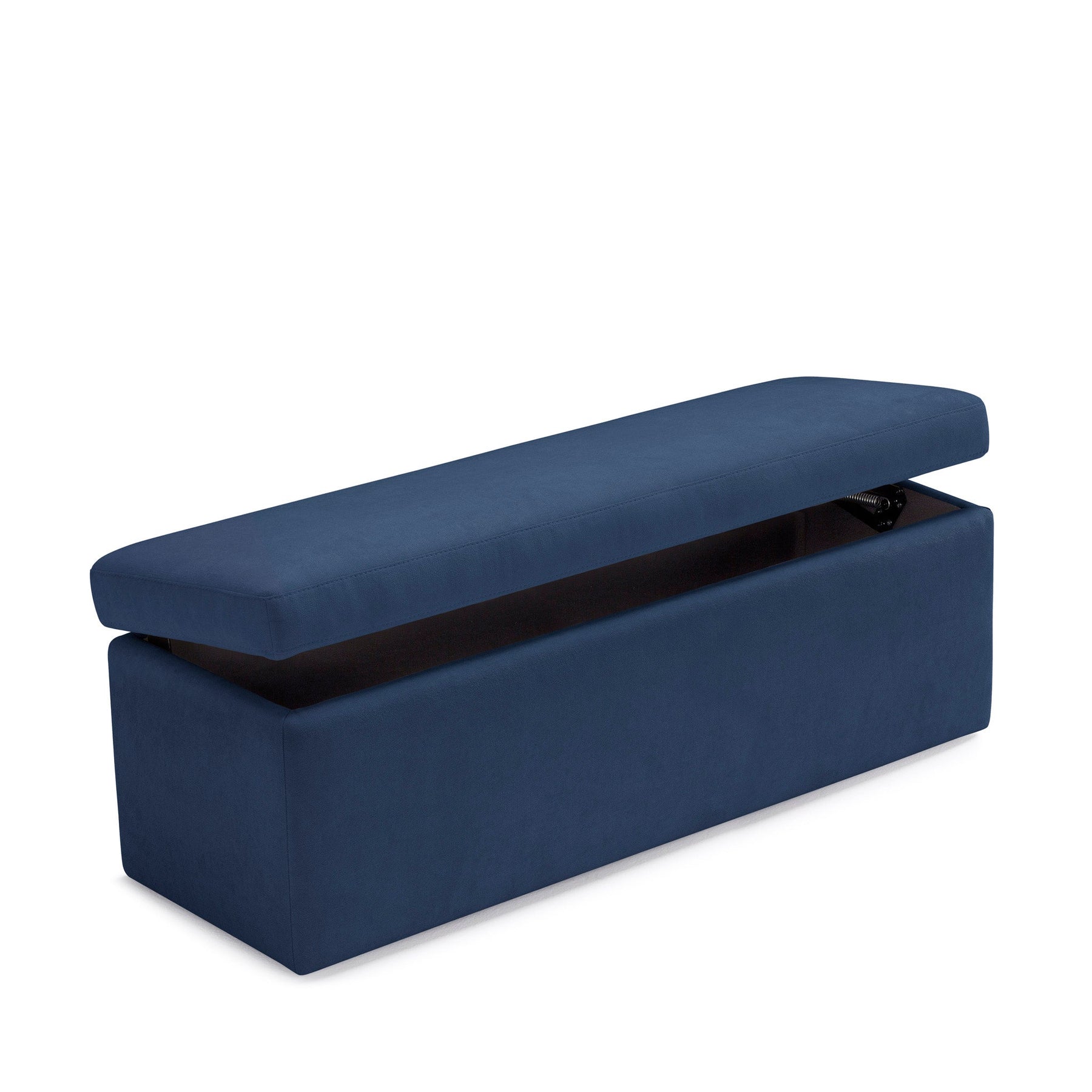 Panca Contenitore Made in Italy in Tessuto Cinigliato Blu - VIANA