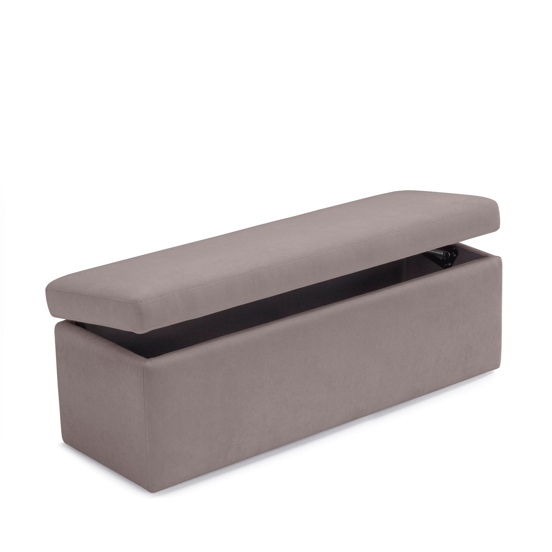 Panca Contenitore Made in Italy in Tessuto Cinigliato Tortora - VIANA