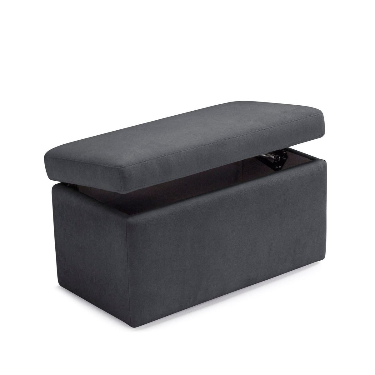 Panca Contenitore Made in Italy in Tessuto Cinigliato Grigio Scuro - VIANA