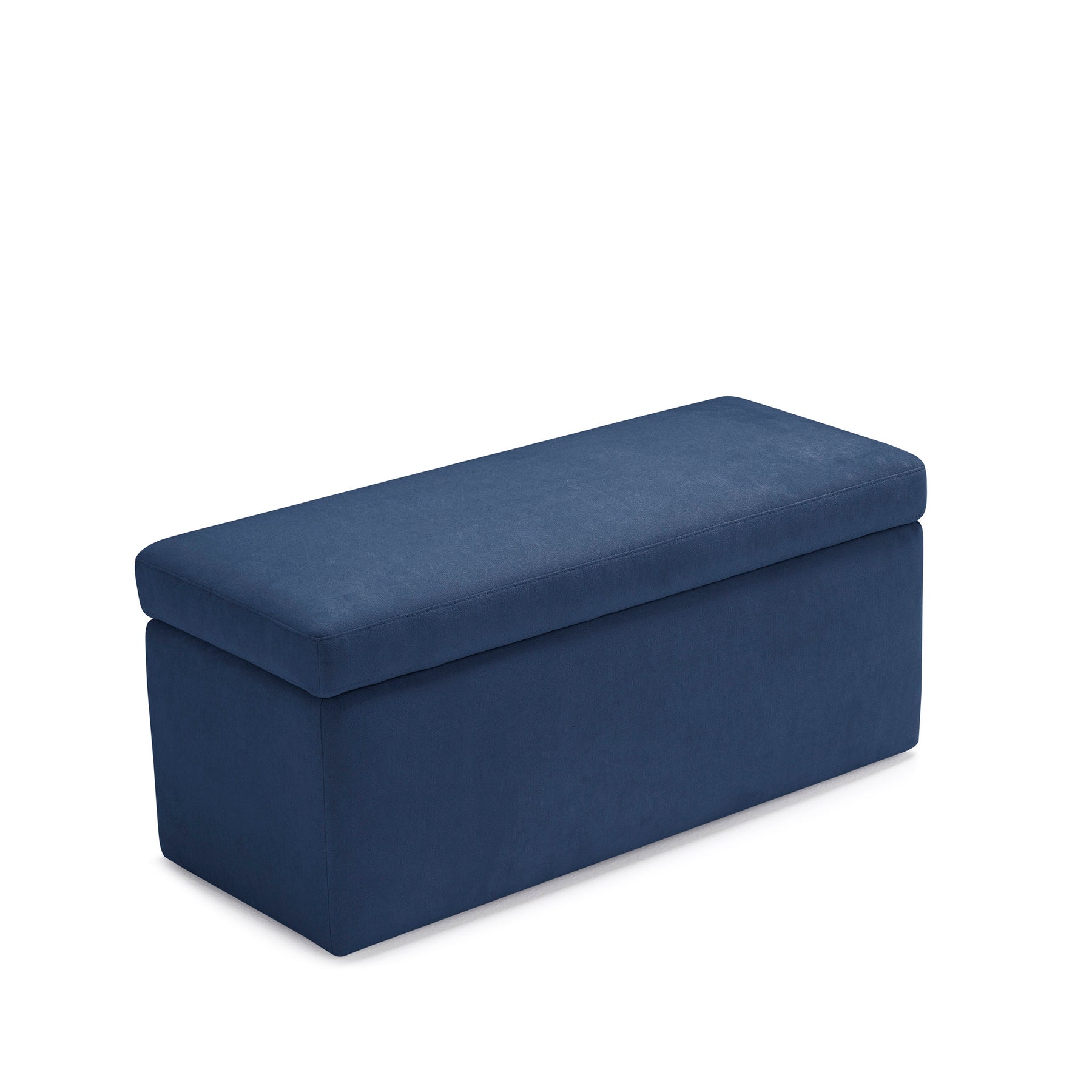 Panca Contenitore Made in Italy in Tessuto Cinigliato Blu - VIANA
