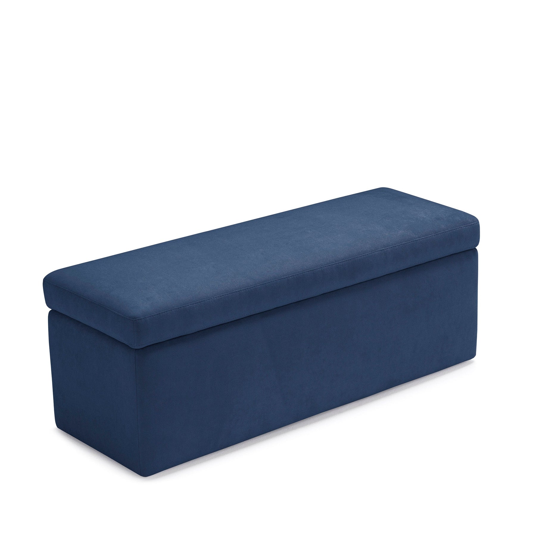 Panca Contenitore Made in Italy in Tessuto Cinigliato Blu - VIANA