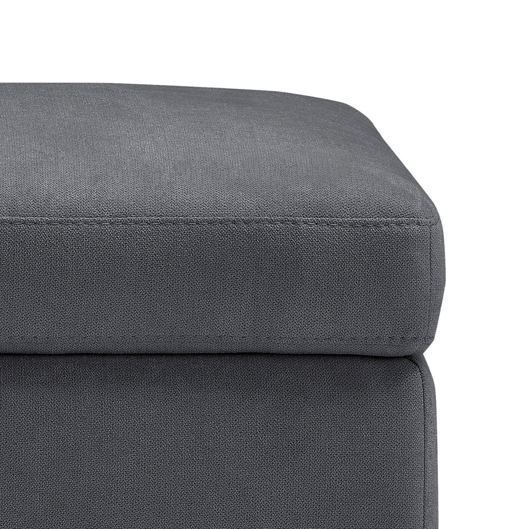 Panca Contenitore Made in Italy in Tessuto Cinigliato Grigio Scuro - SARDORELLA 110x45 cm
