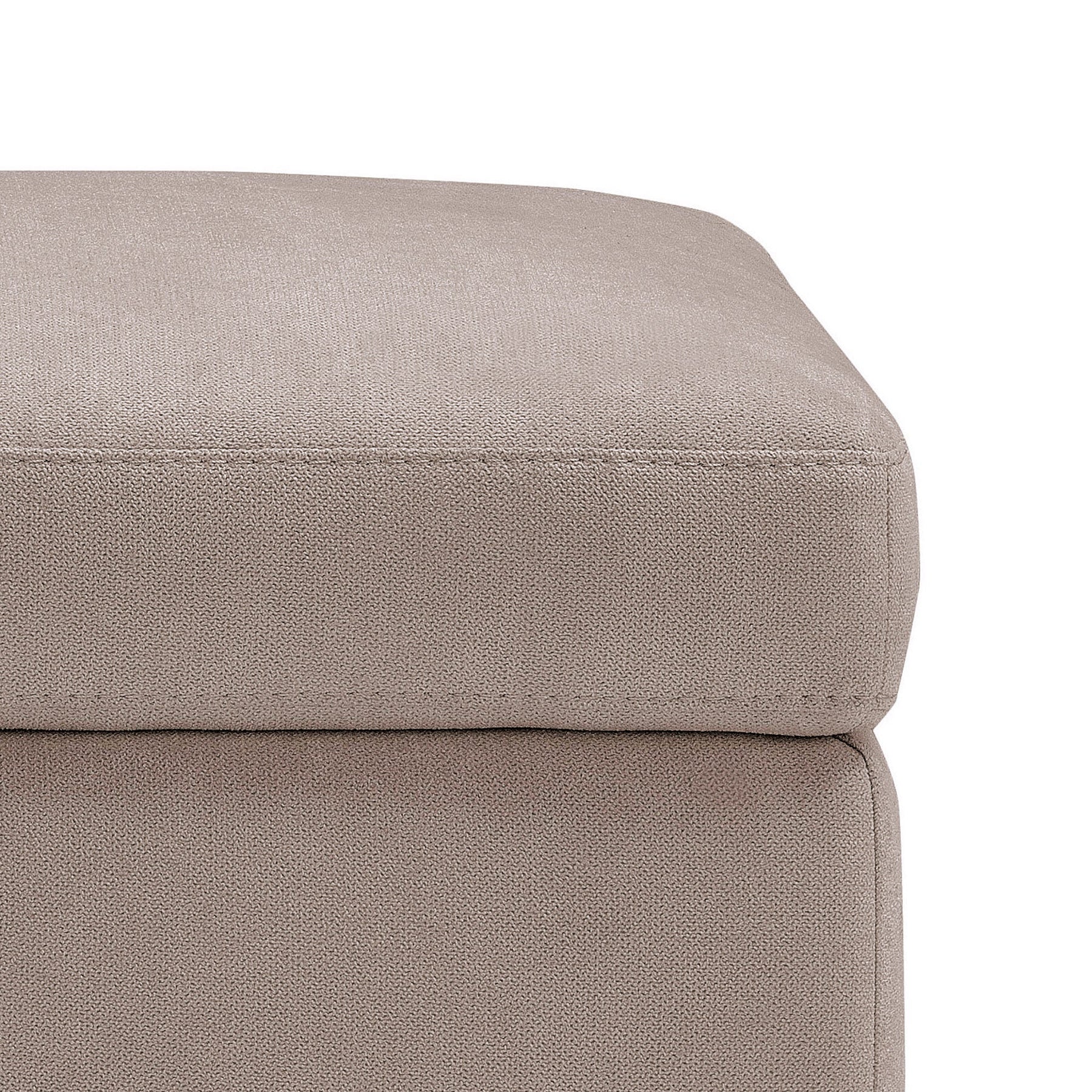 Pouf Contenitore Made in Italy in Tessuto Cinigliato Camel - VULGANO
