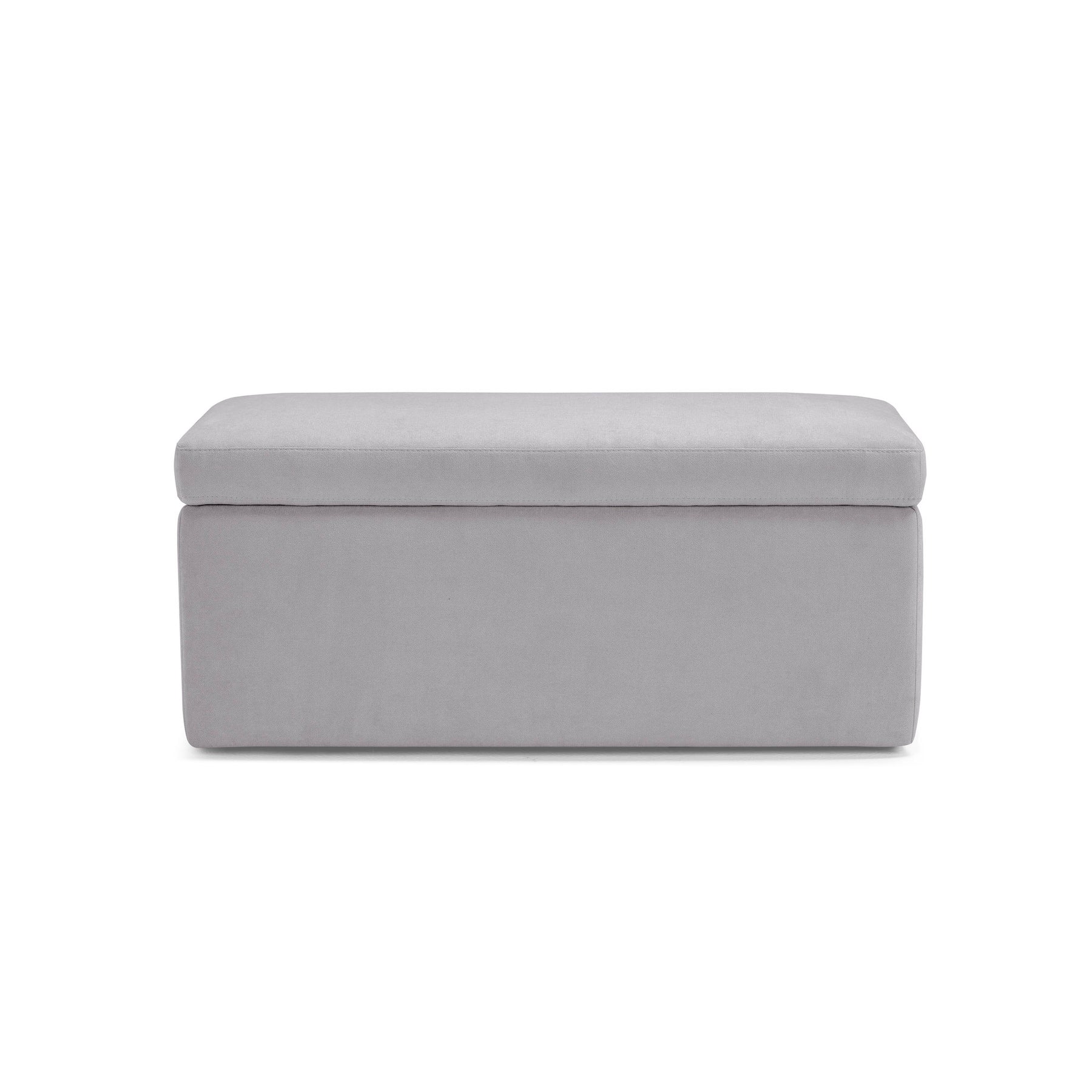 Panca Contenitore Made in Italy in Tessuto Cinigliato Grigio Chiaro - VIANA