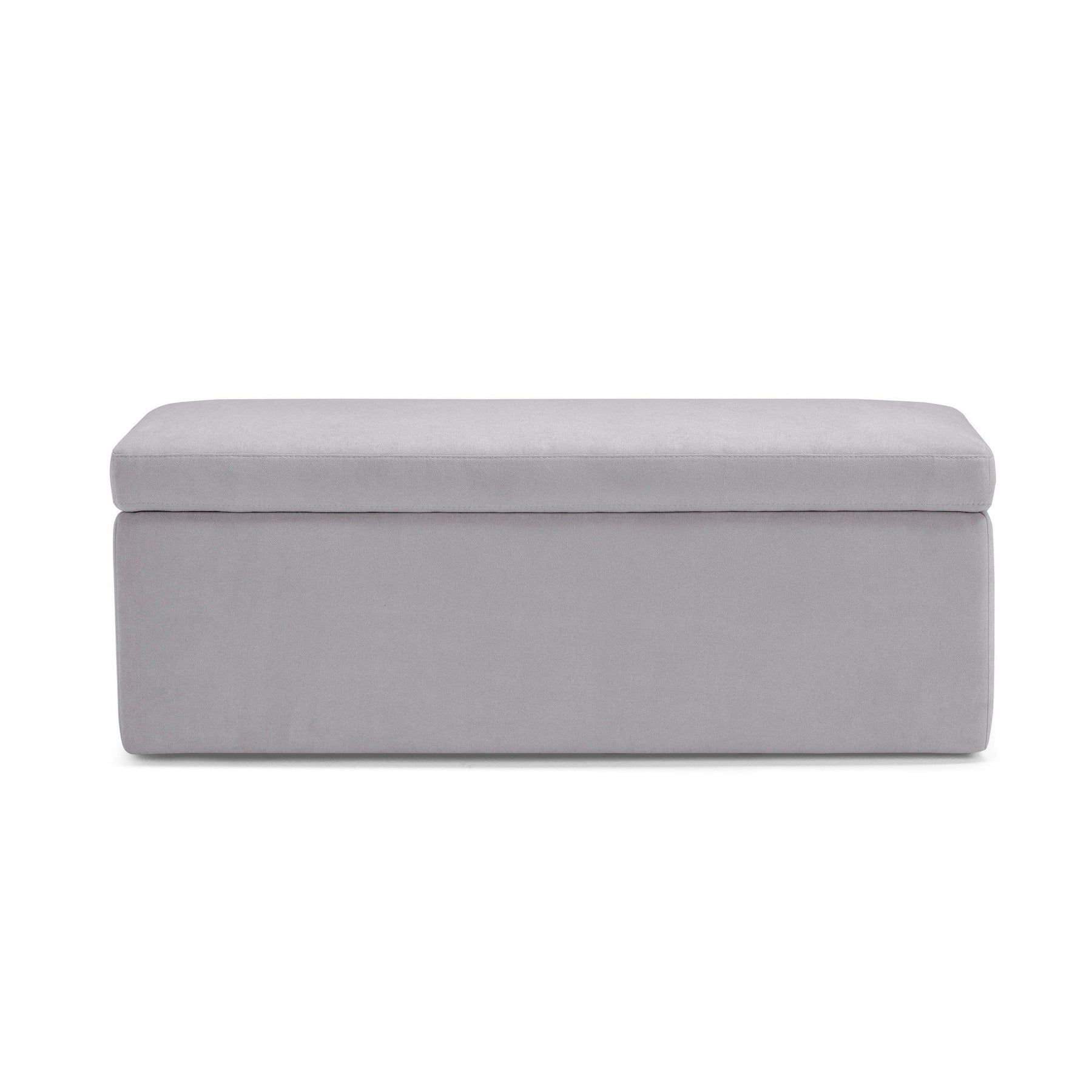 Panca Contenitore Made in Italy in Tessuto Cinigliato Grigio Chiaro - VIANA