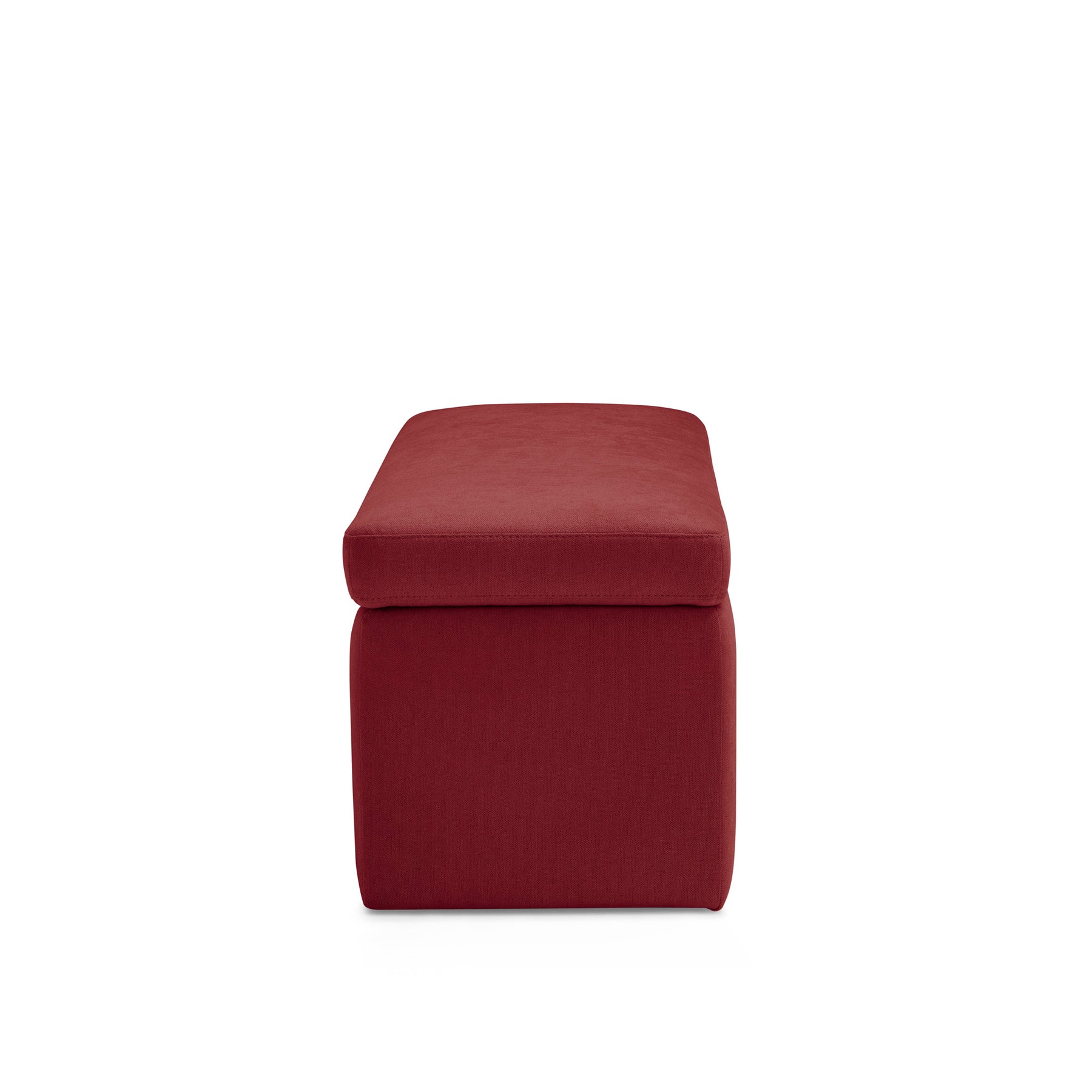 Panca Contenitore Made in Italy in Tessuto Cinigliato Bordeaux - VIANA