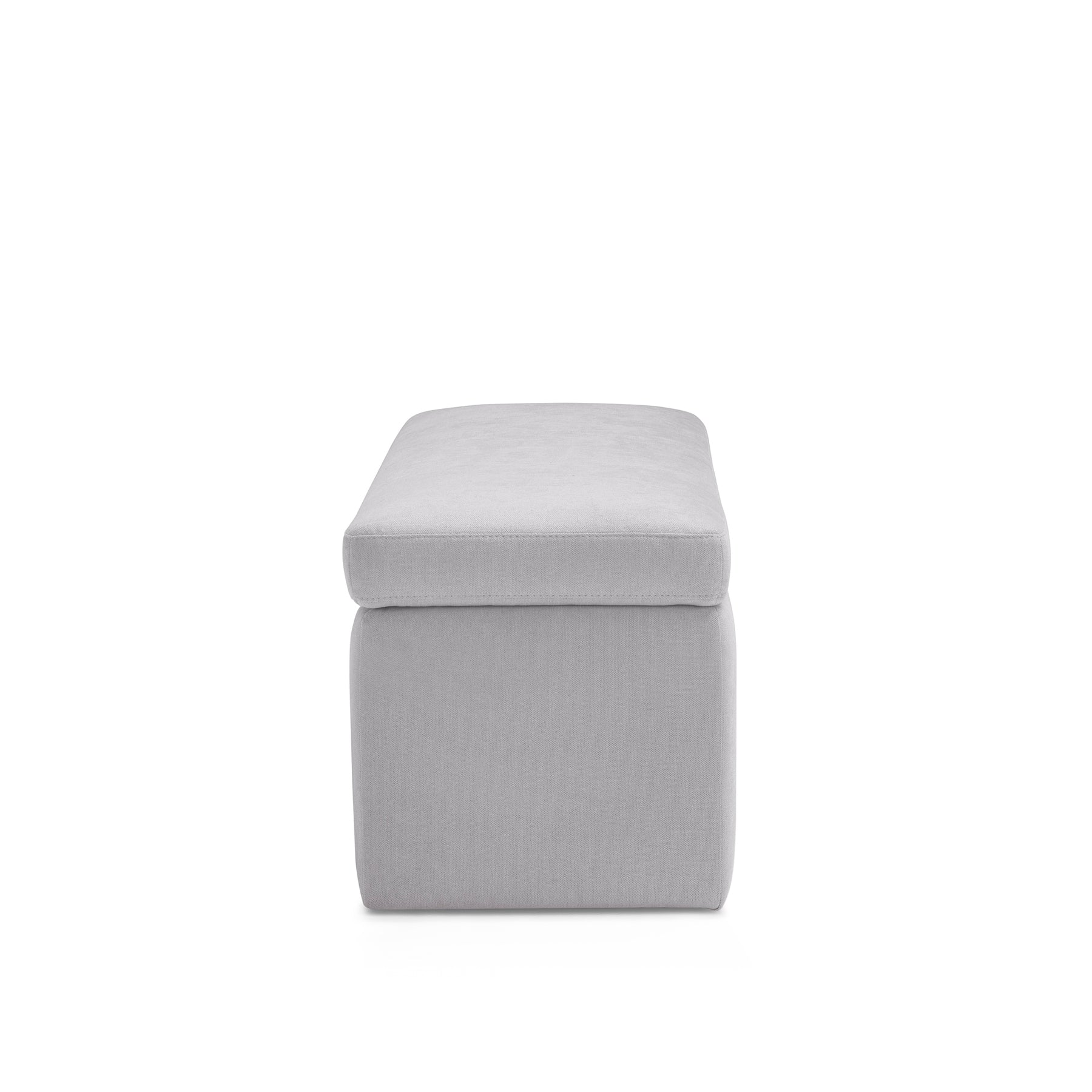 Panca Contenitore Made in Italy in Tessuto Cinigliato Grigio Chiaro - VIANA