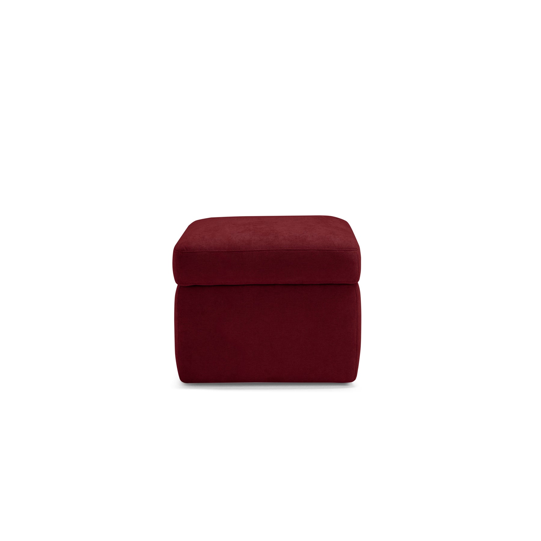 Pouf Contenitore Made in Italy in Tessuto Cinigliato Bordeaux - VULGANO