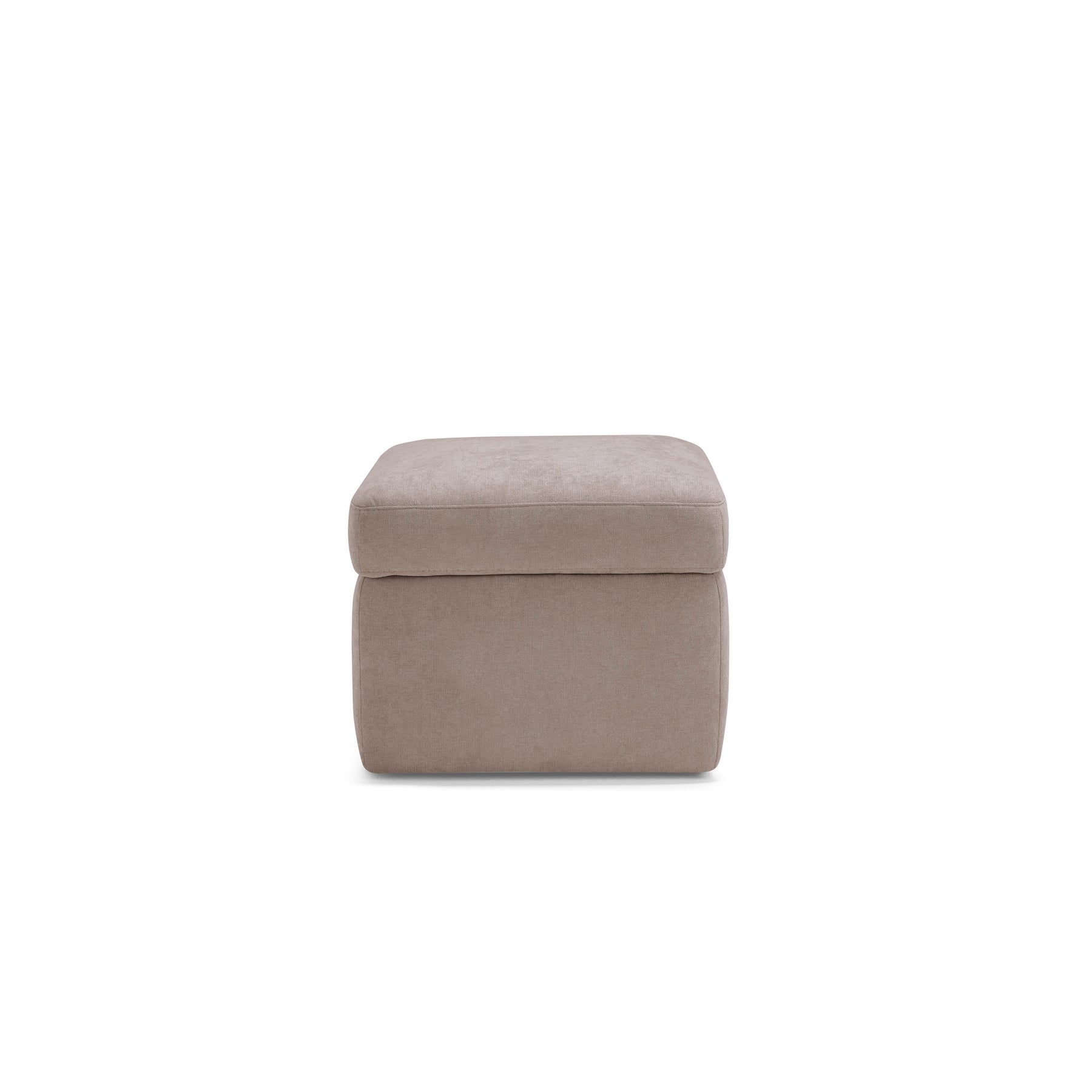 Pouf Contenitore Made in Italy in Tessuto Cinigliato Camel - VULGANO