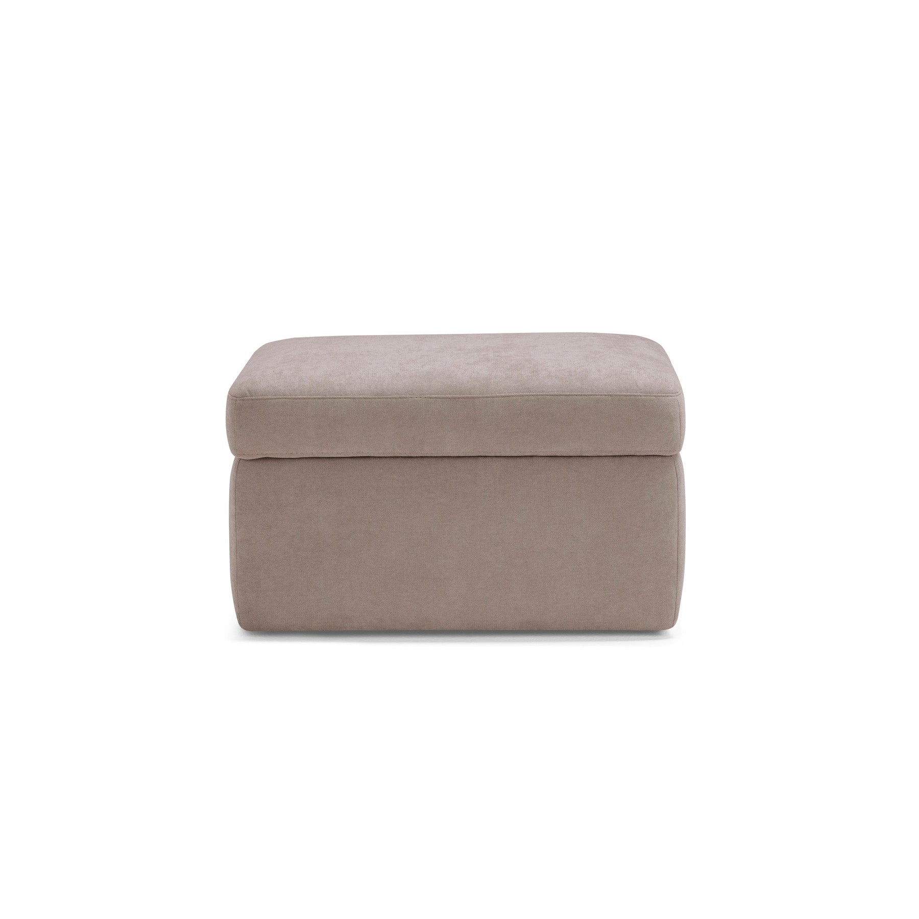 Pouf Contenitore Made in Italy in Tessuto Cinigliato Camel - VULGANO