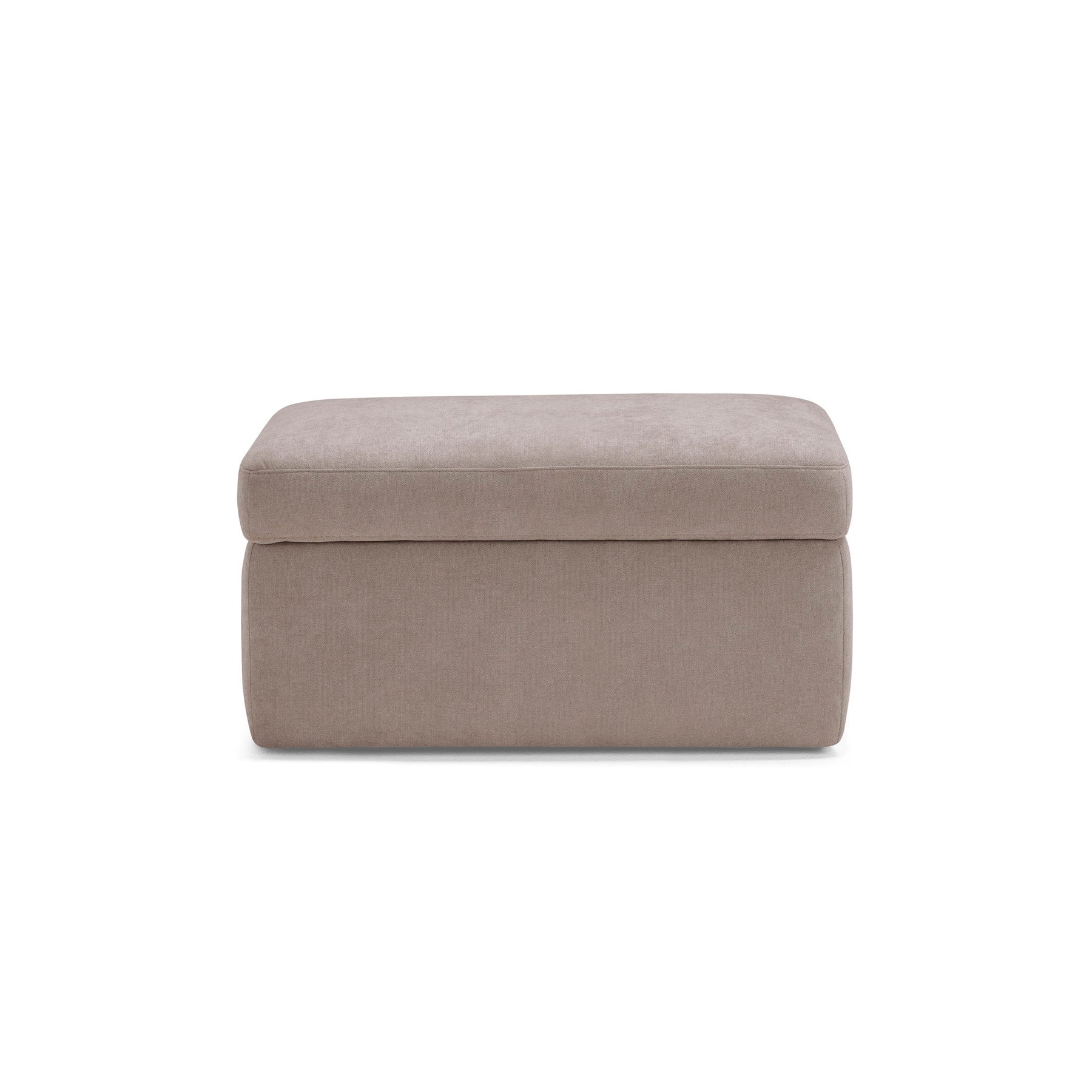 Pouf Contenitore Made in Italy in Tessuto Cinigliato Camel - VULGANO
