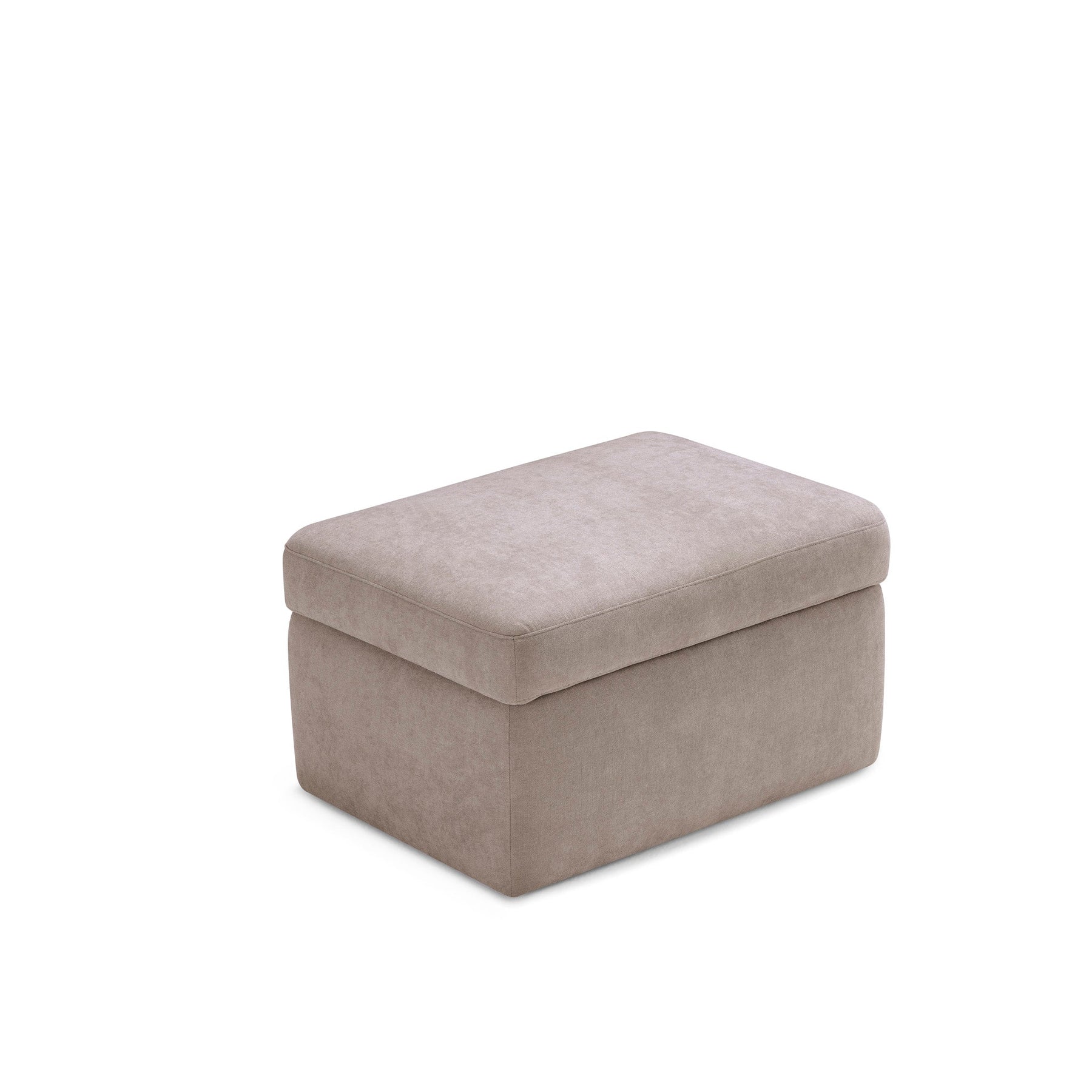 Pouf Contenitore Made in Italy in Tessuto Cinigliato Camel - VULGANO