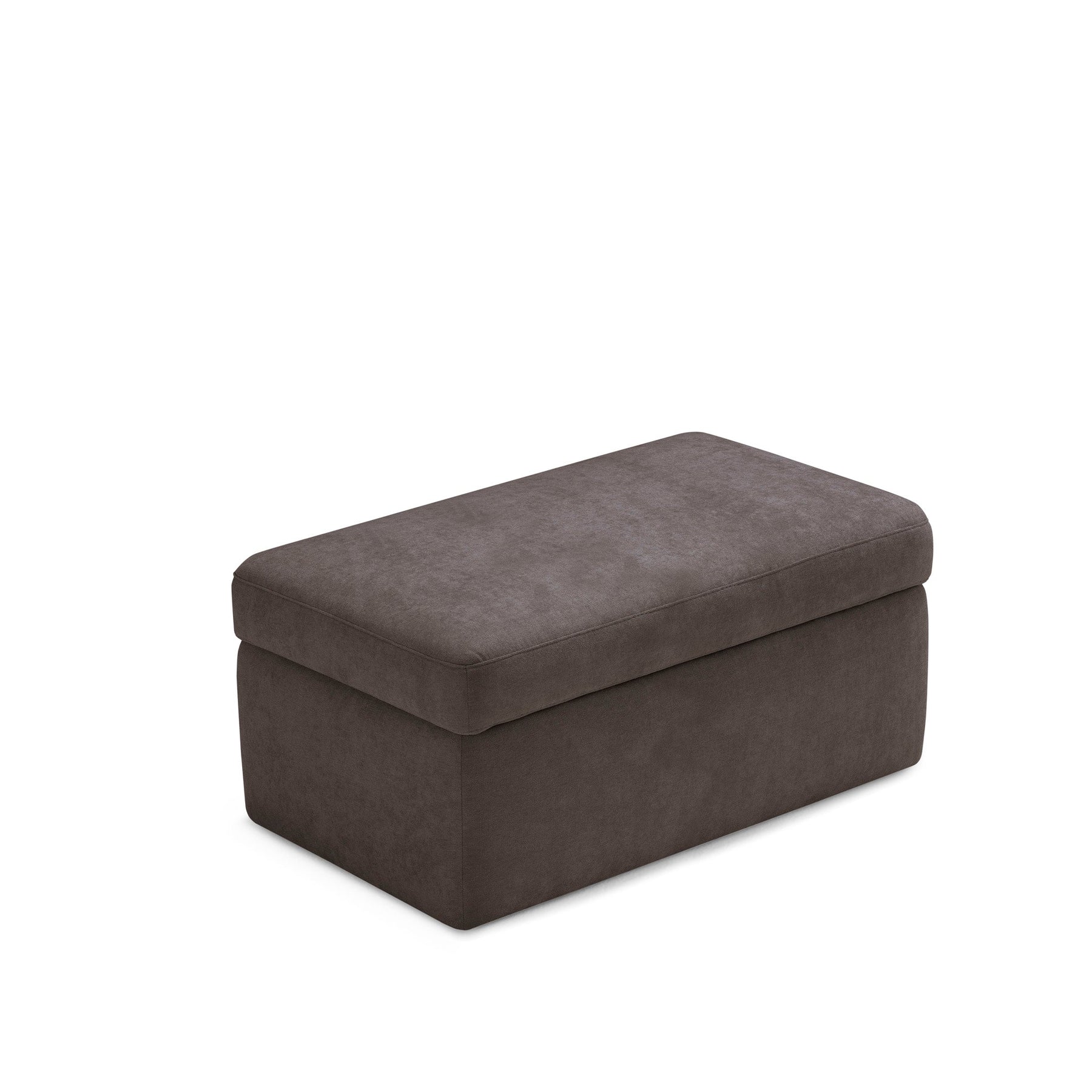 Pouf Contenitore Made in Italy in Tessuto Cinigliato marrone - VULGANO