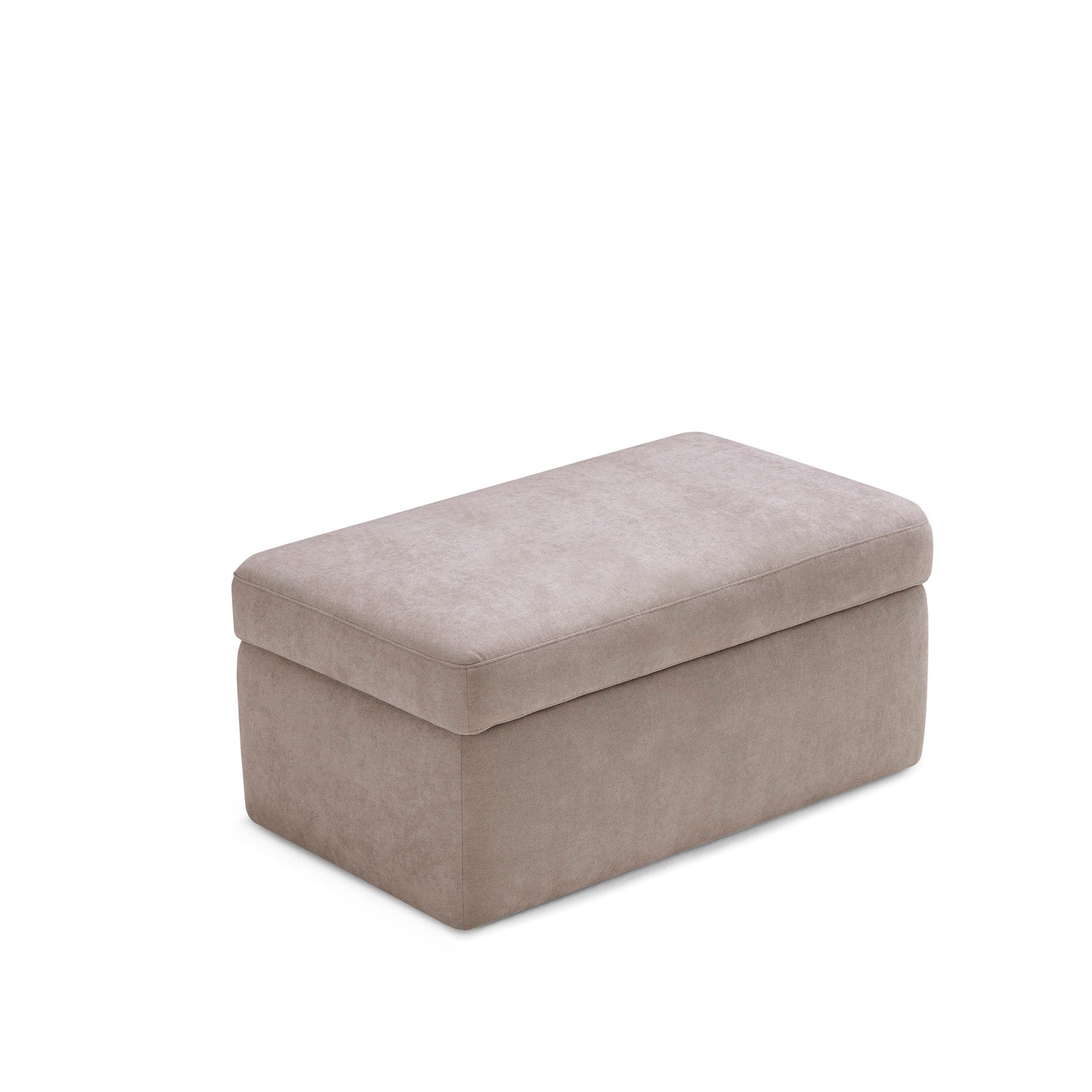 Pouf Contenitore Made in Italy in Tessuto Cinigliato Camel - VULGANO