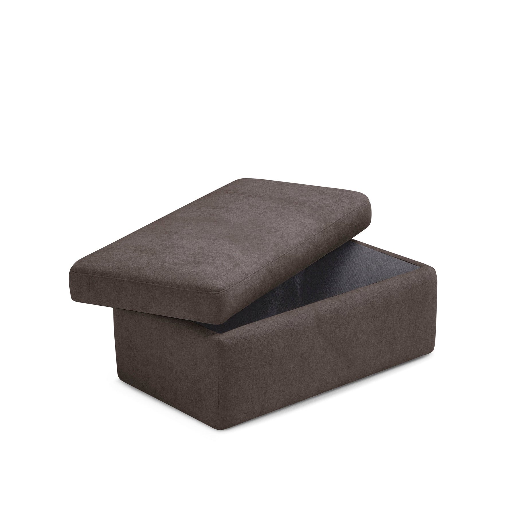 Pouf Contenitore Made in Italy in Tessuto Cinigliato marrone - VULGANO