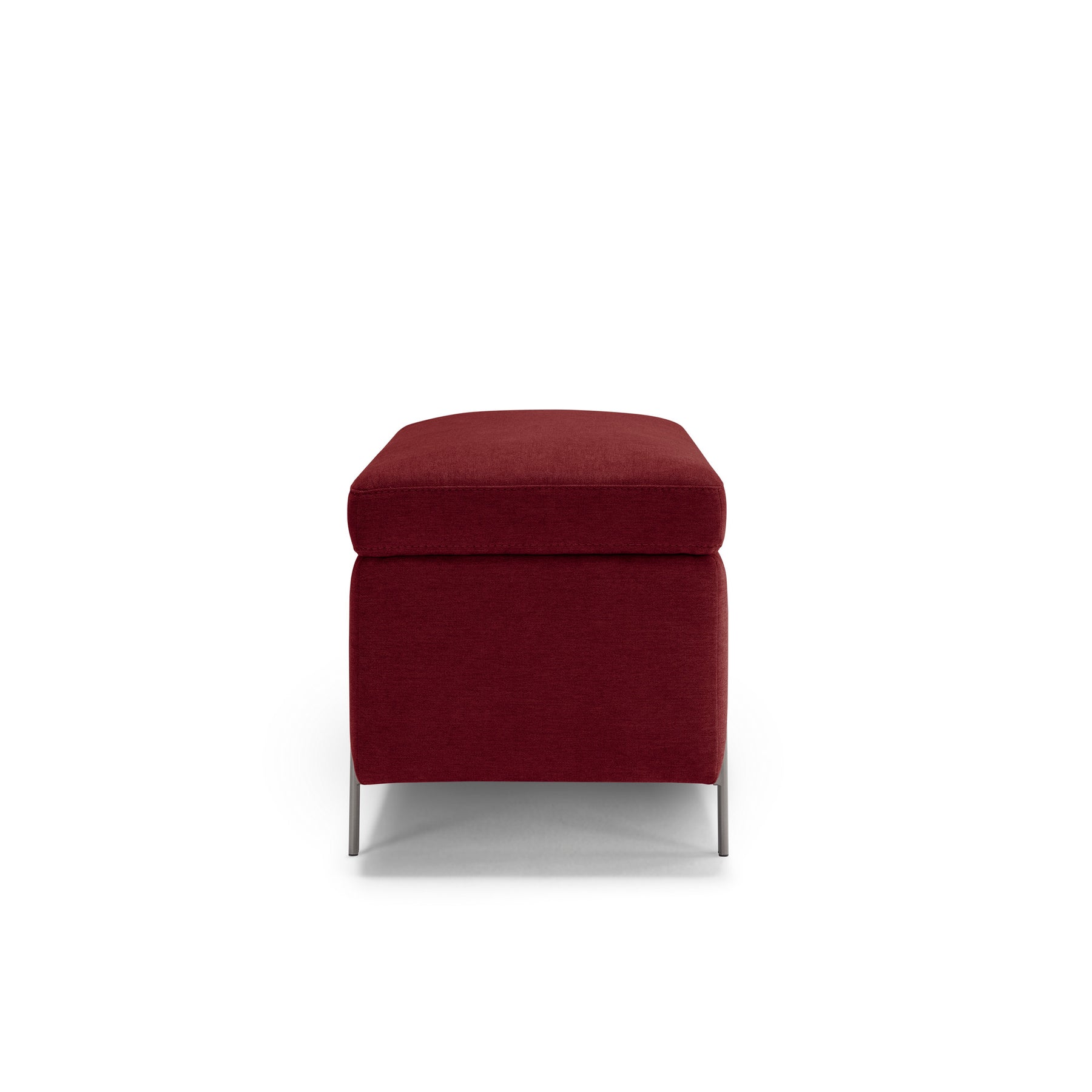 Panca Contenitore Made in Italy in Tessuto Cinigliato Bordeaux - SARDORELLA 110x45 cm