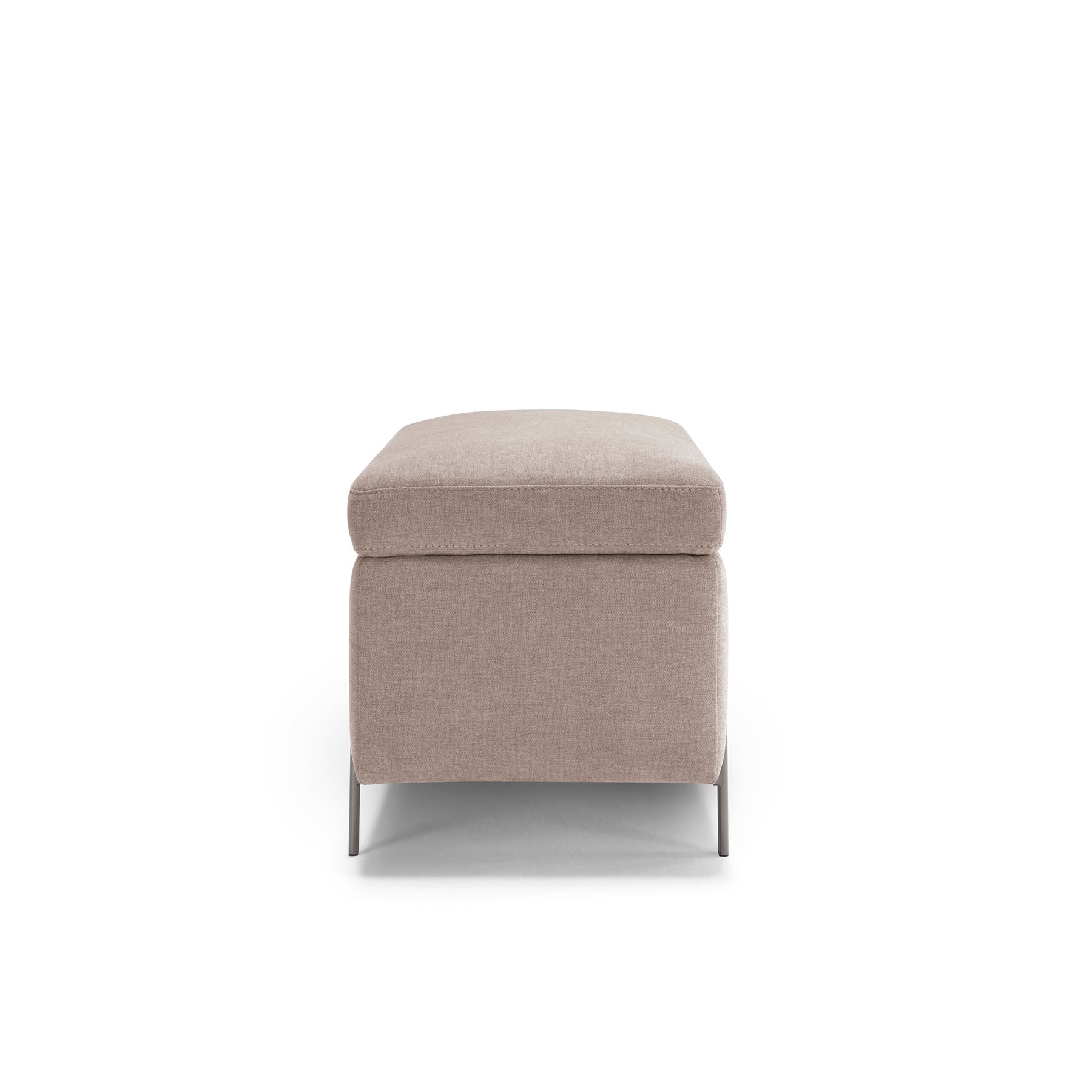 Panca Contenitore Made in Italy in Tessuto Cinigliato Camel - SARDORELLA 110x45 cm