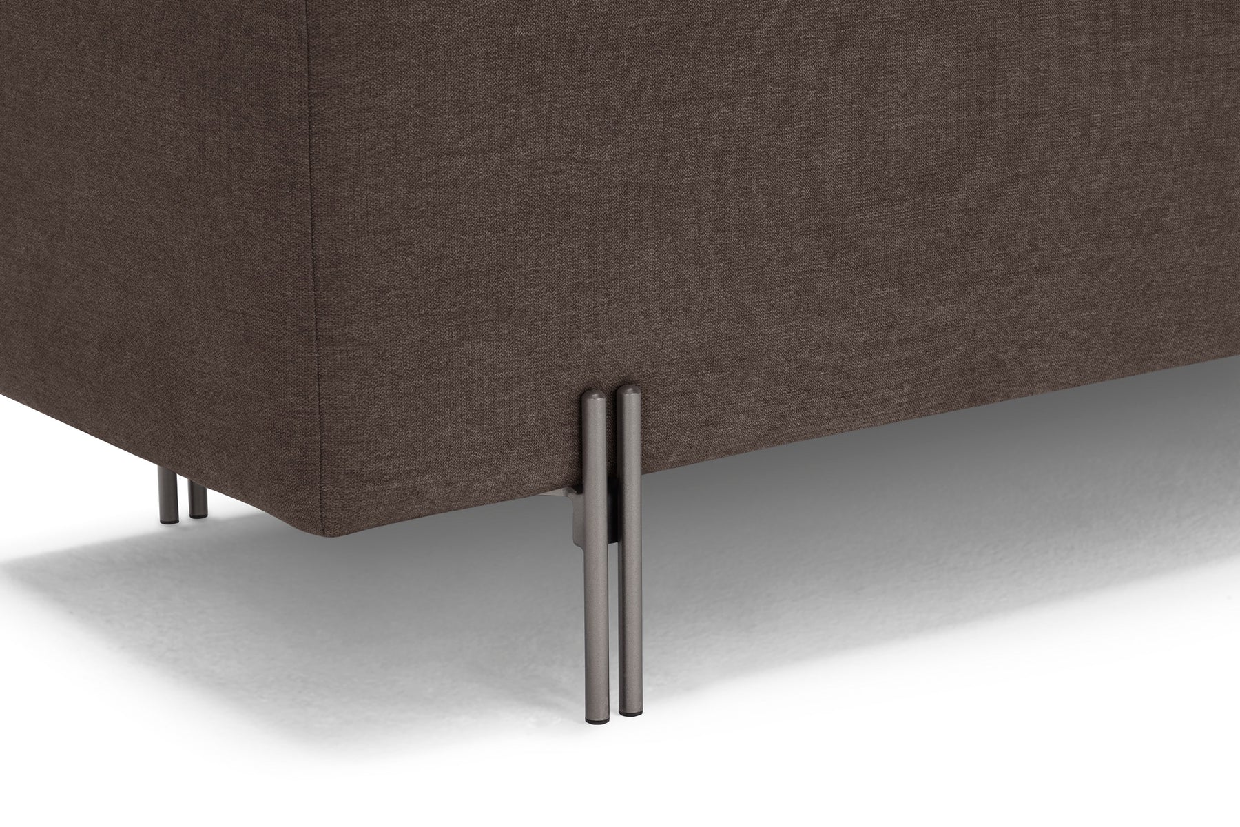 Panca Contenitore Made in Italy in Tessuto Cinigliato Marrone - SARDORELLA 110x45 cm