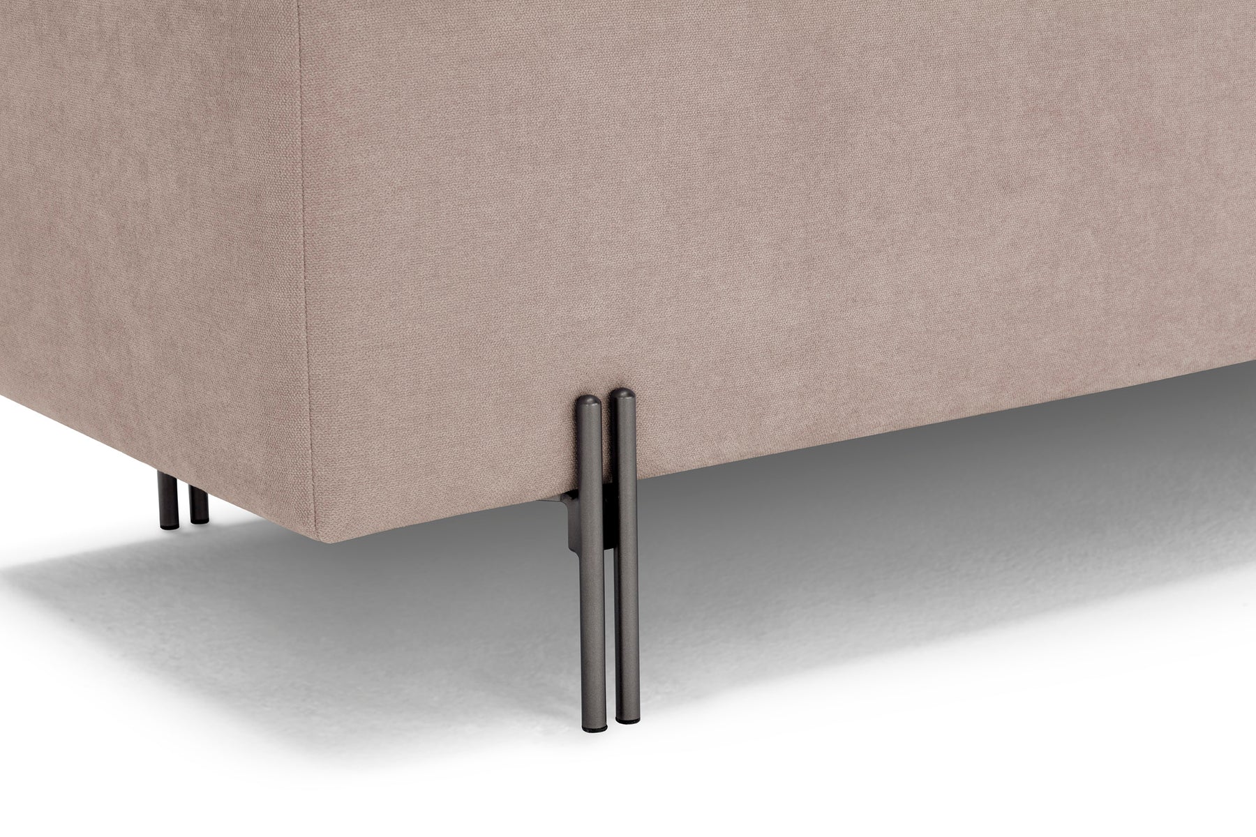 Panca Contenitore Made in Italy Trapuntata in Tessuto Cinigliato Camel - CARAMAGNA 110x45 cm