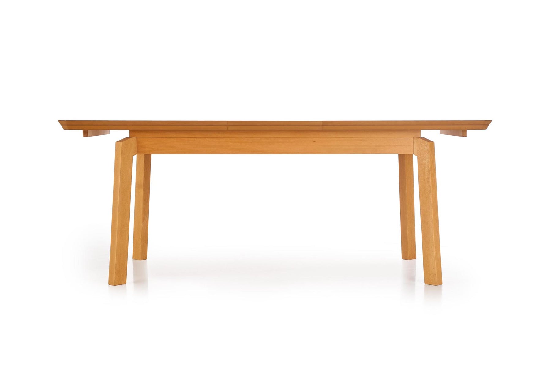 Tavolo allungabile in legno impiallacciato rovere con gambe in legno massello Rois 160x90 cm - allungabile fino a 250 cm
