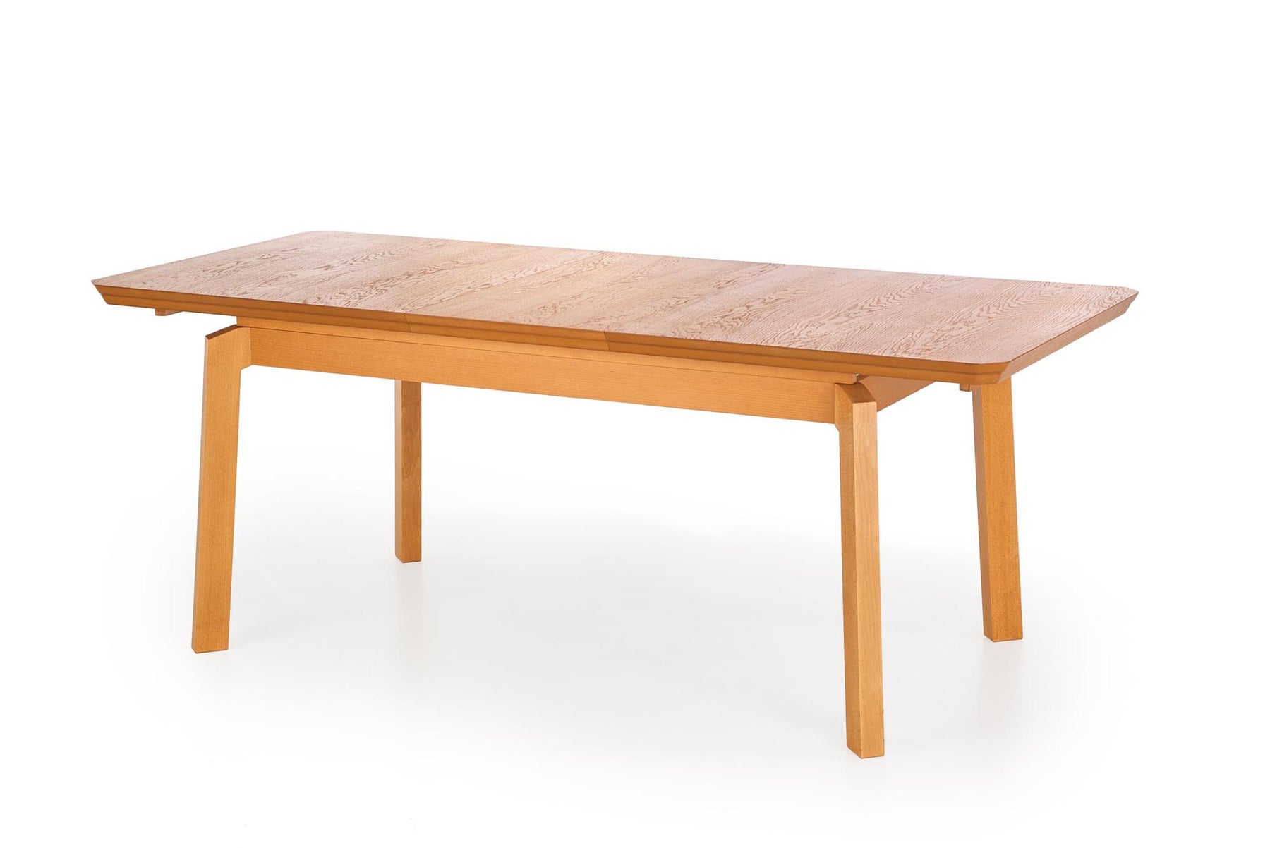 Tavolo allungabile in legno impiallacciato rovere con gambe in legno massello Rois 160x90 cm - allungabile fino a 250 cm