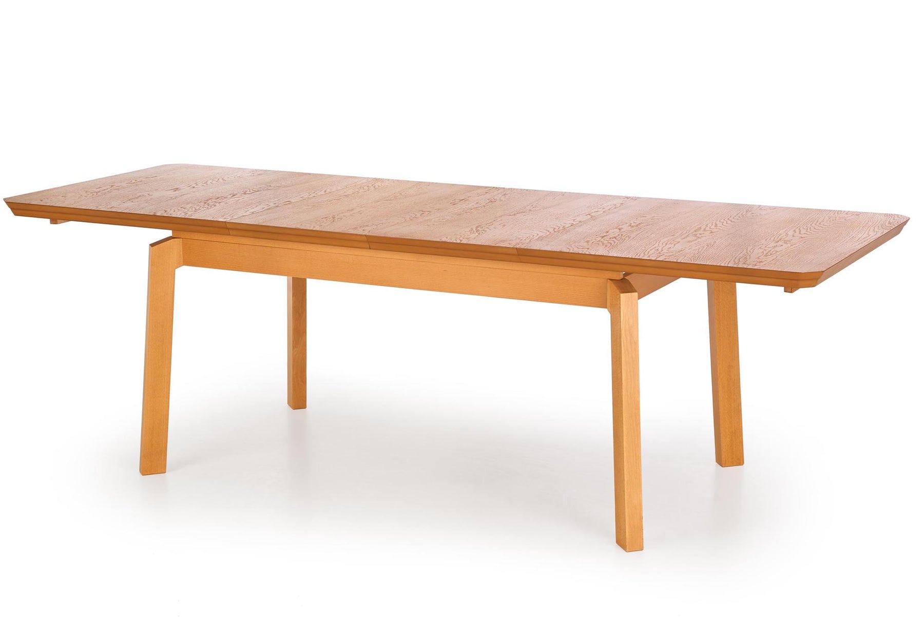 Tavolo allungabile in legno impiallacciato rovere con gambe in legno massello Rois 160x90 cm - allungabile fino a 250 cm