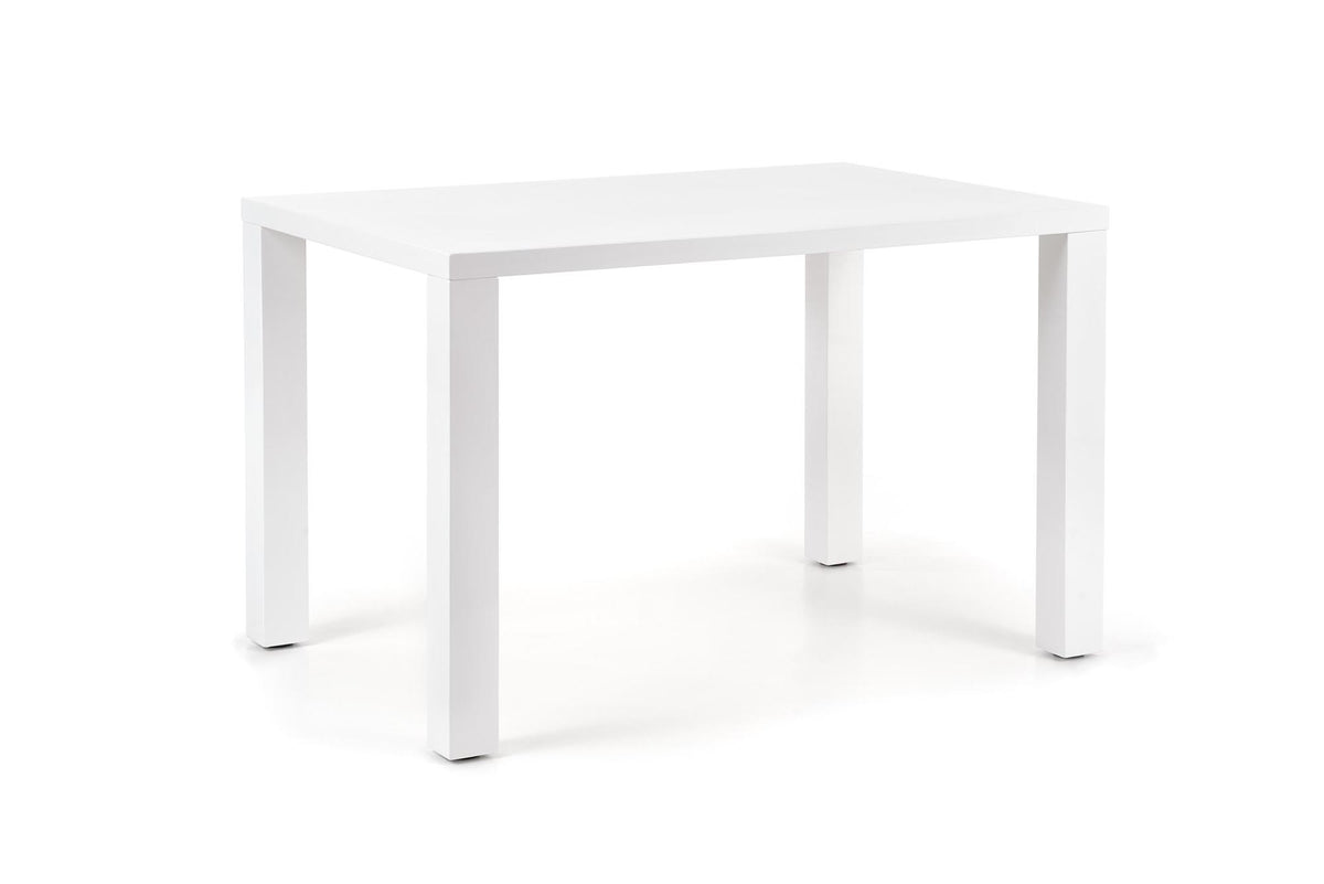 Tavolo allungabile in legno MDF laccato bianco e piedi in legno Ronald 120x80 cm - allungabile fino a 160 cm