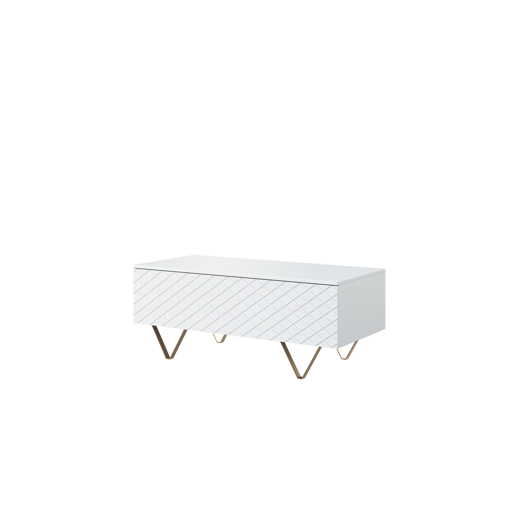 Tavolino 2 ante a ribalta con piede in metallo oro Scalia 120x55 cm