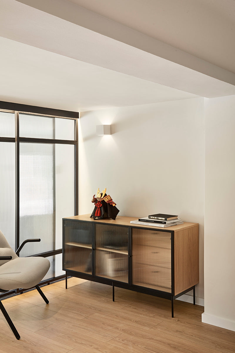 Madia rovere 3 ante in vetro Blur di Teulat 140x45 cm