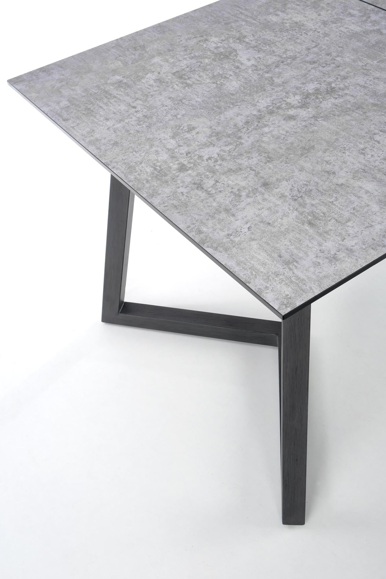 Tavolo allungabile in Vetro grigio con gambe in acciaio grigio scuro Tiziano 160x90 cm - allungabile fino a 210 cm