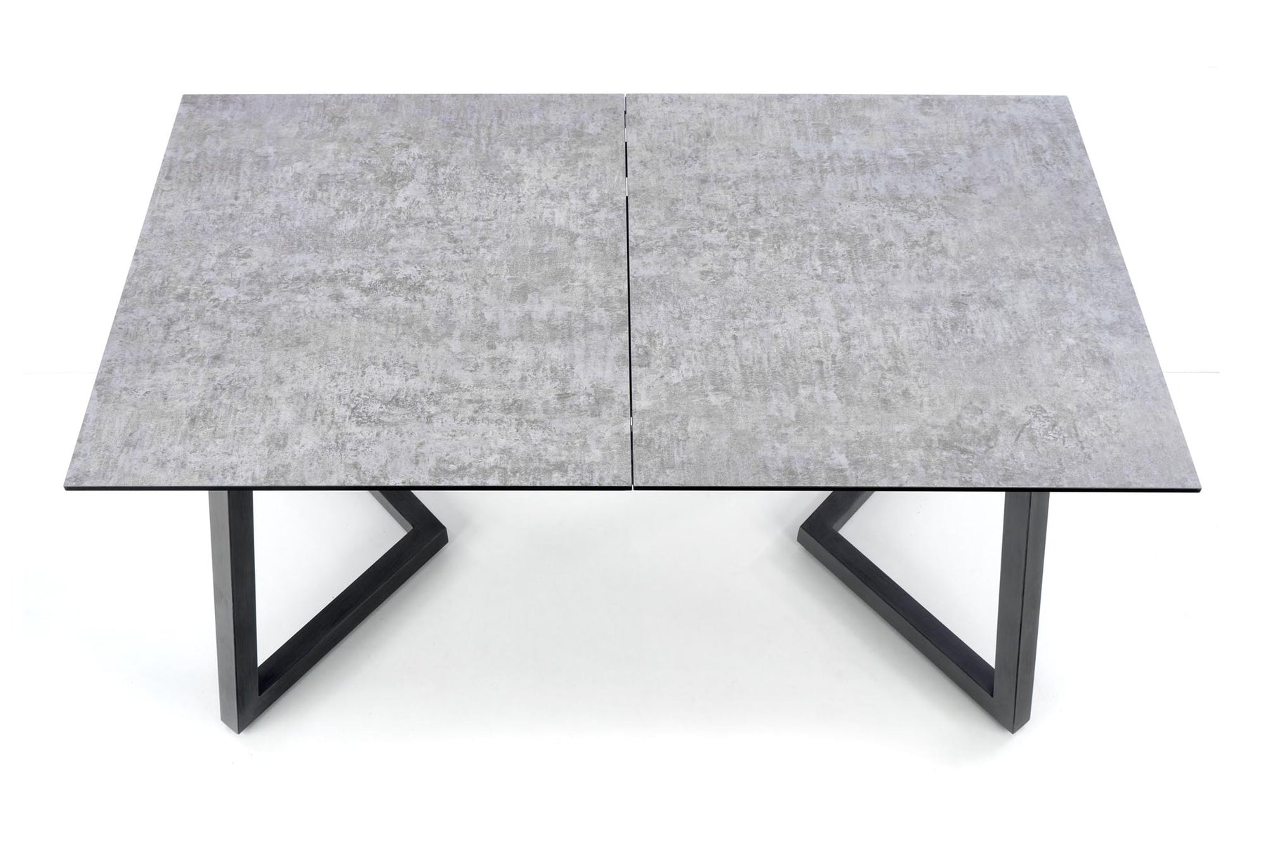 Tavolo allungabile in Vetro grigio con gambe in acciaio grigio scuro Tiziano 160x90 cm - allungabile fino a 210 cm