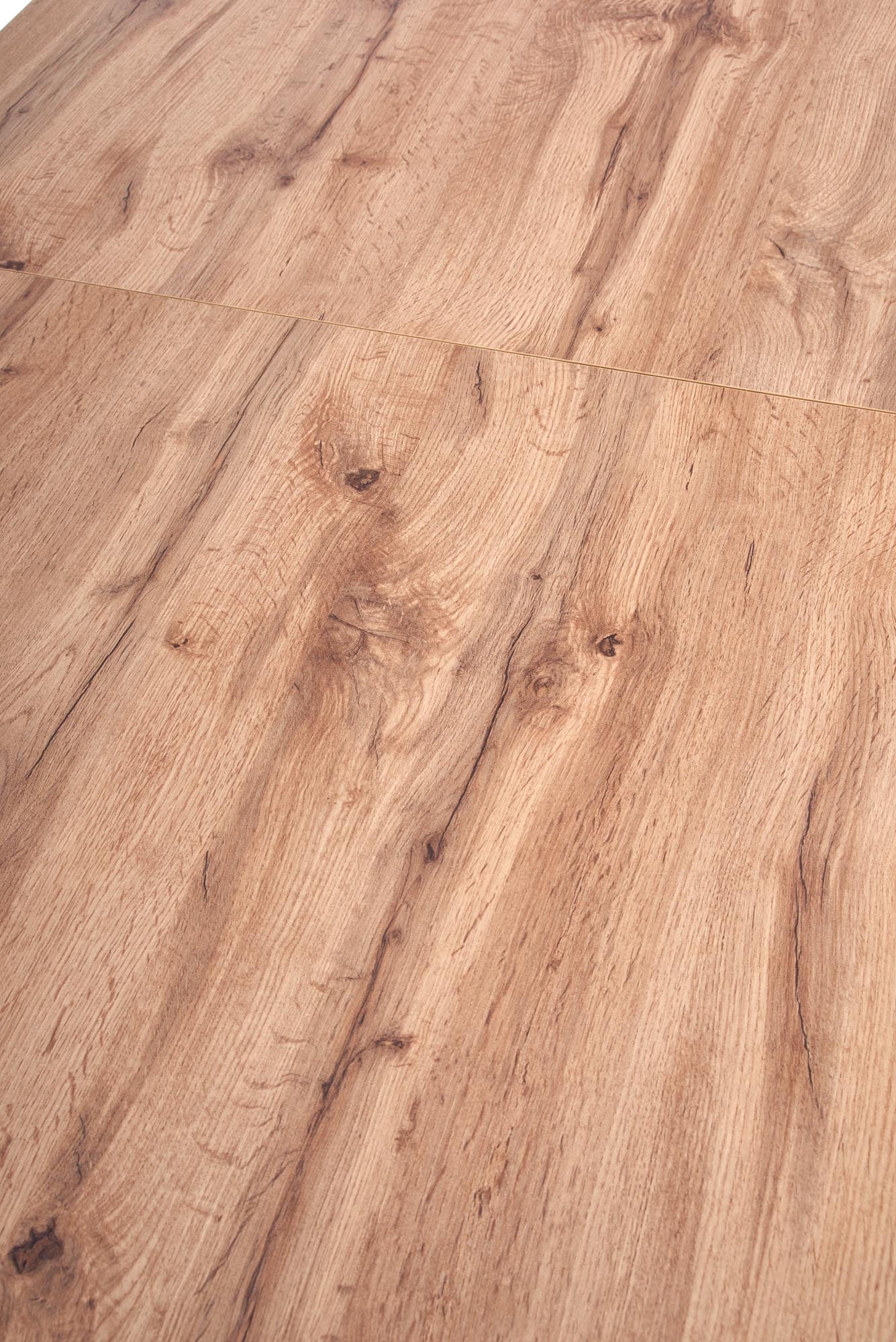 Tavolo allungabile in legno laminato rovere con gambe in acciaio nero Venom 135x85 cm - allungabile a 185 cm