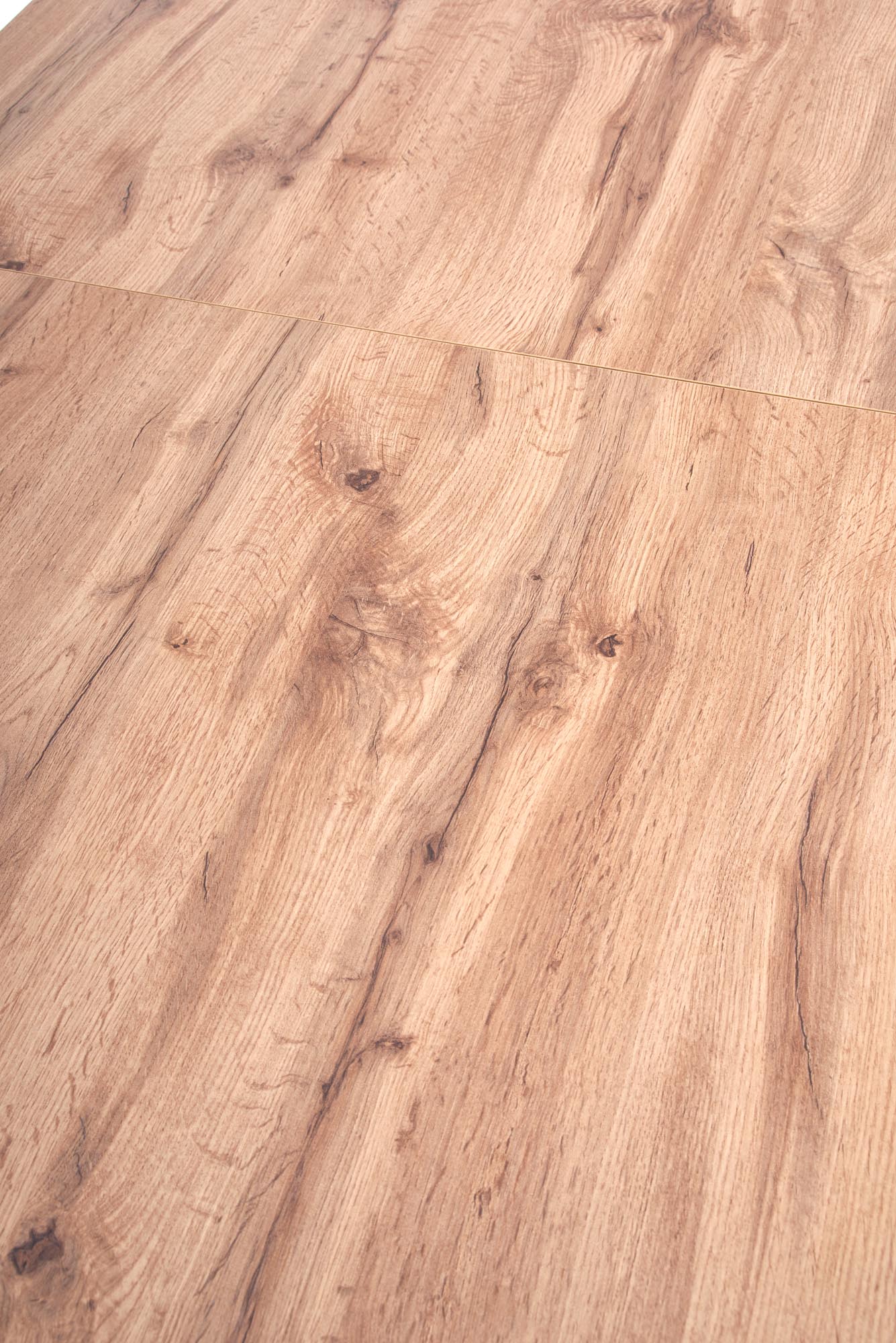 Tavolo allungabile in legno laminato rovere con gambe in acciaio nero Venom 160x90 cm - allungabile a 210 cm