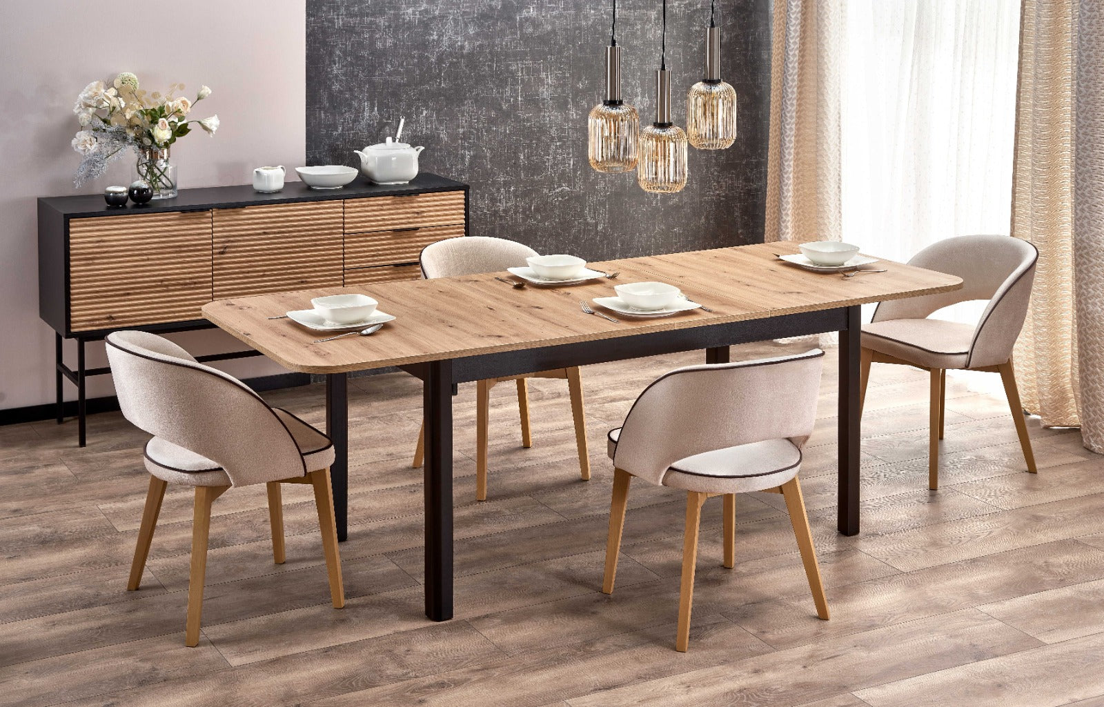 Tavolo allungabile per 6/8 persone Florian 160/228x90 cm