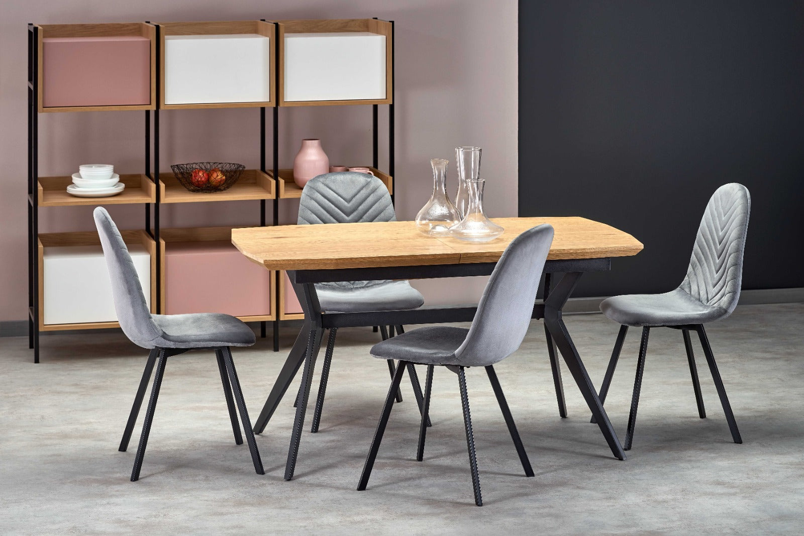 Tavolo allungabile per 4/6 persone rovere Kelly 140/180x90 cm