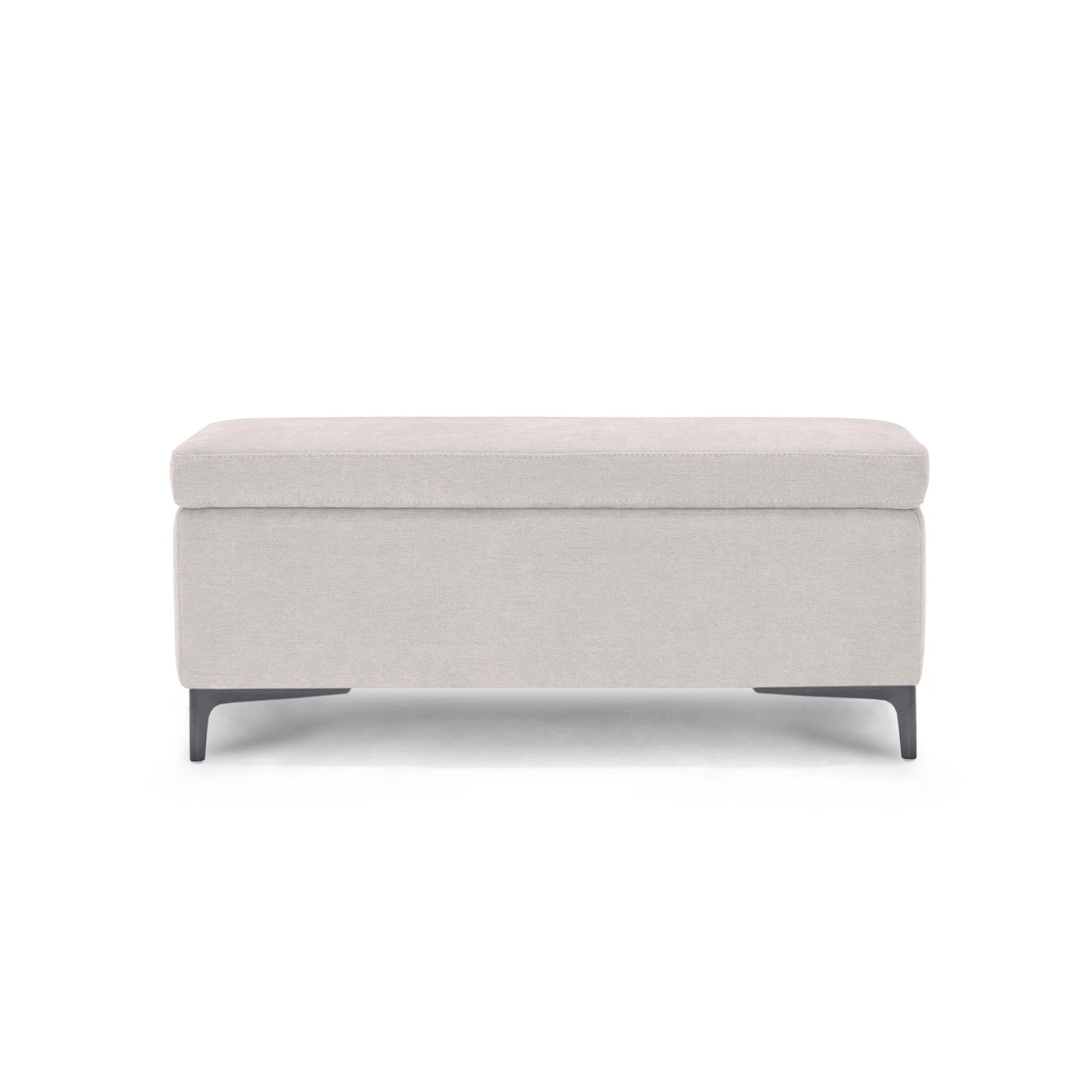 Panca Contenitore Made in Italy in Tessuto Cinigliato Beige - AVIGLIANA 110x50 cm