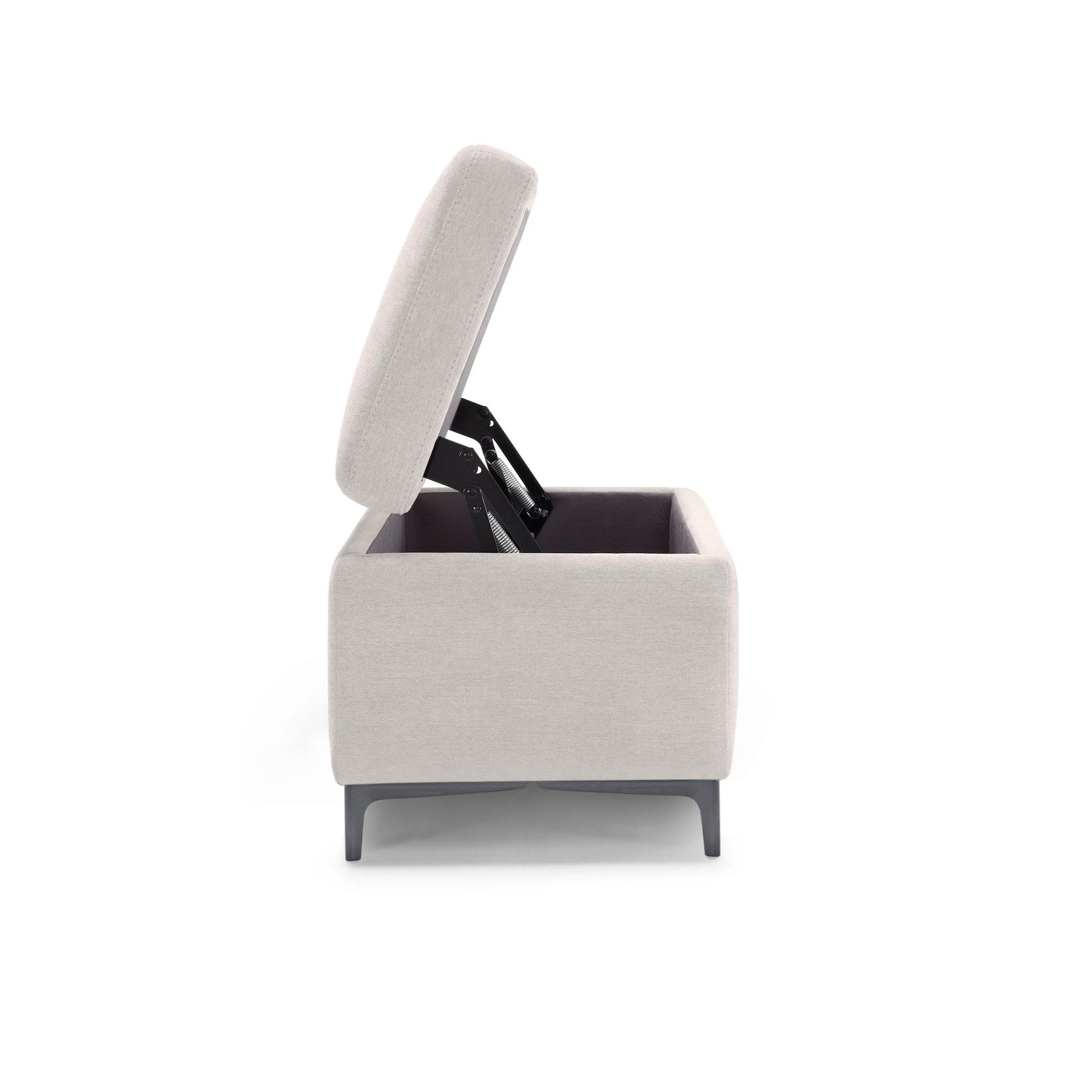 Panca Contenitore Made in Italy in Tessuto Cinigliato Beige - AVIGLIANA 110x50 cm