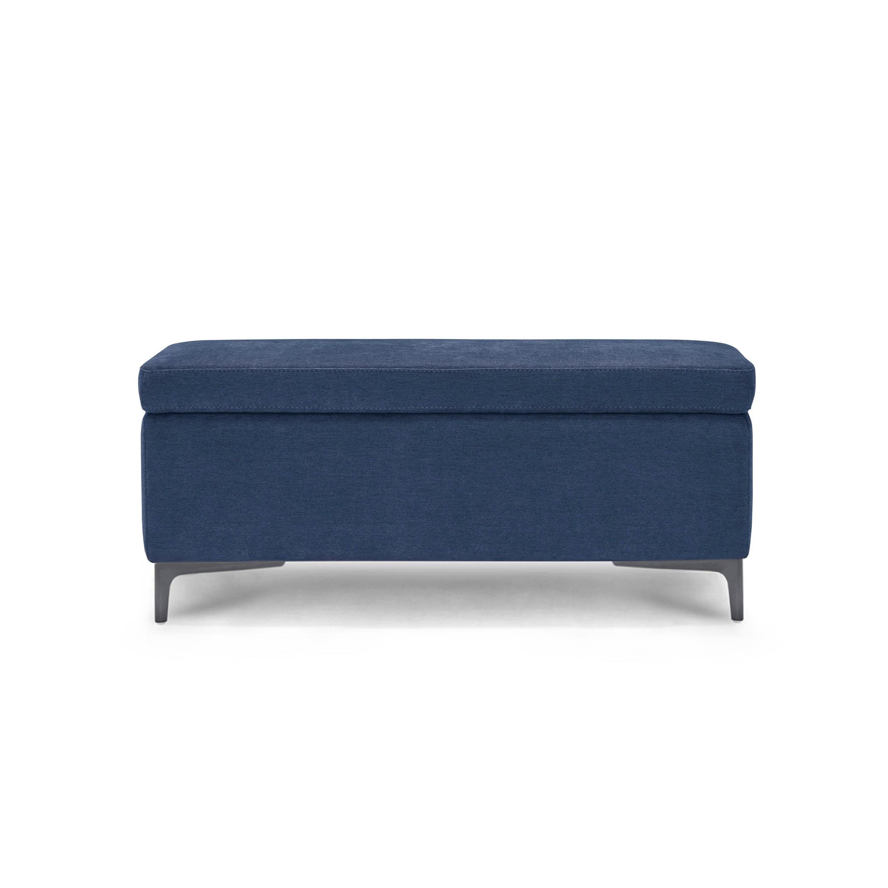 Panca Contenitore Made in Italy in Tessuto Cinigliato Blu - AVIGLIANA 110x50 cm