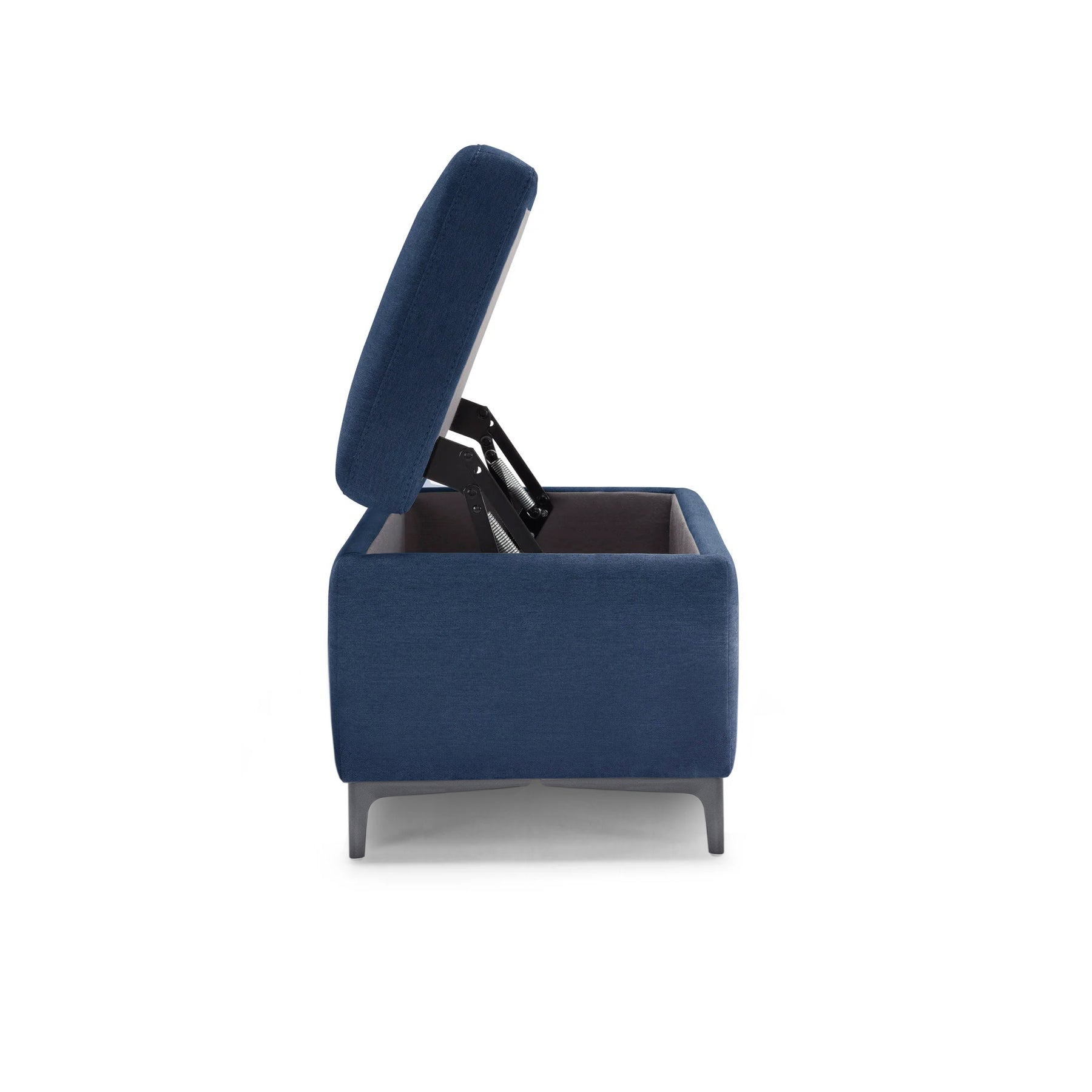 Panca Contenitore Made in Italy in Tessuto Cinigliato Blu - AVIGLIANA 110x50 cm
