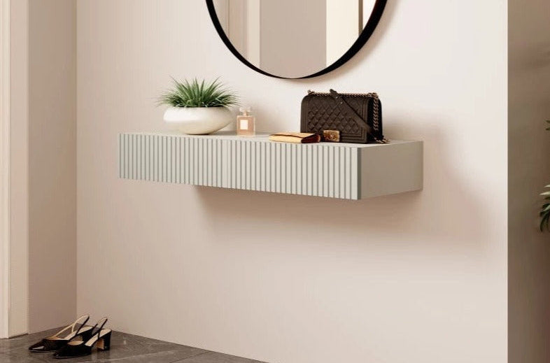 Consolle sospesa cashmere 2 cassetti Nicole 100x41 cm