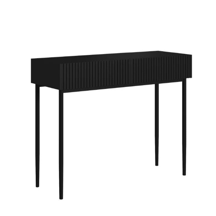 Consolle 2 cassetti con piede in metallo nero Nicole 100x82 cm