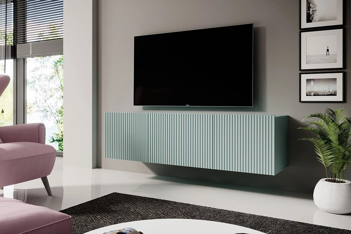 Mobile TV sospeso con 2 ante a ribalta 1 cassetto Nicole 150 x 45 cm