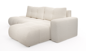 Divano letto angolare in tessuto cinigliato Vienna 286x177 cm