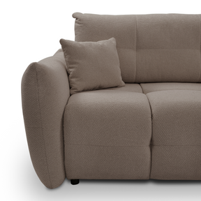 Divano letto angolare in tessuto bouclè Dublino 257x111/177 cm