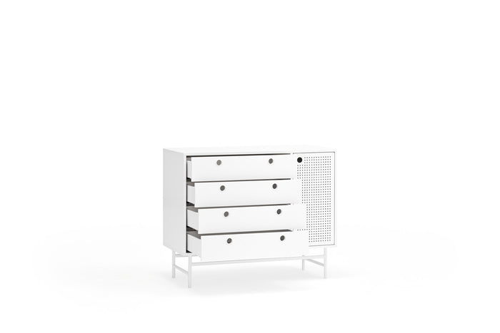 Cassettiera 4 cassetti e 1 anta - Punto di Teulat 97x45 cm