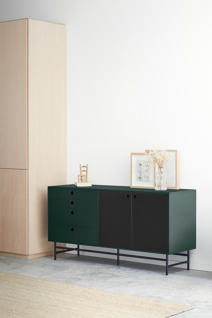 Madia 4 cassetti 2 ante Punto di Teulat 150x47 cm